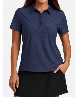 Women's Weekender Space-Dye Relaxed Fit Short-Sleeve Polo Shirt