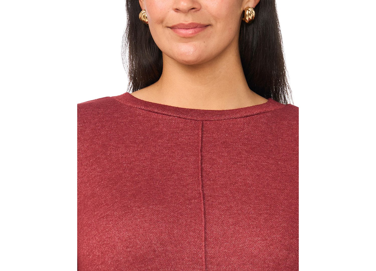 Plus Size Long Sleeve Midi Dress