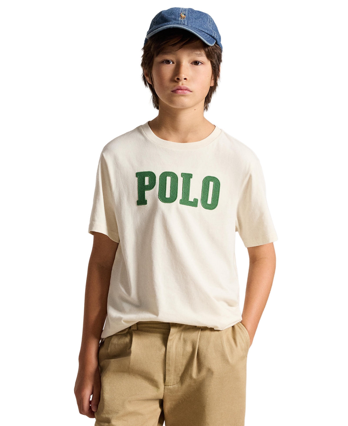 Polo Ralph Lauren Boys' 8-20 Logo Cotton Jersey T-Shirt - Estate Cream