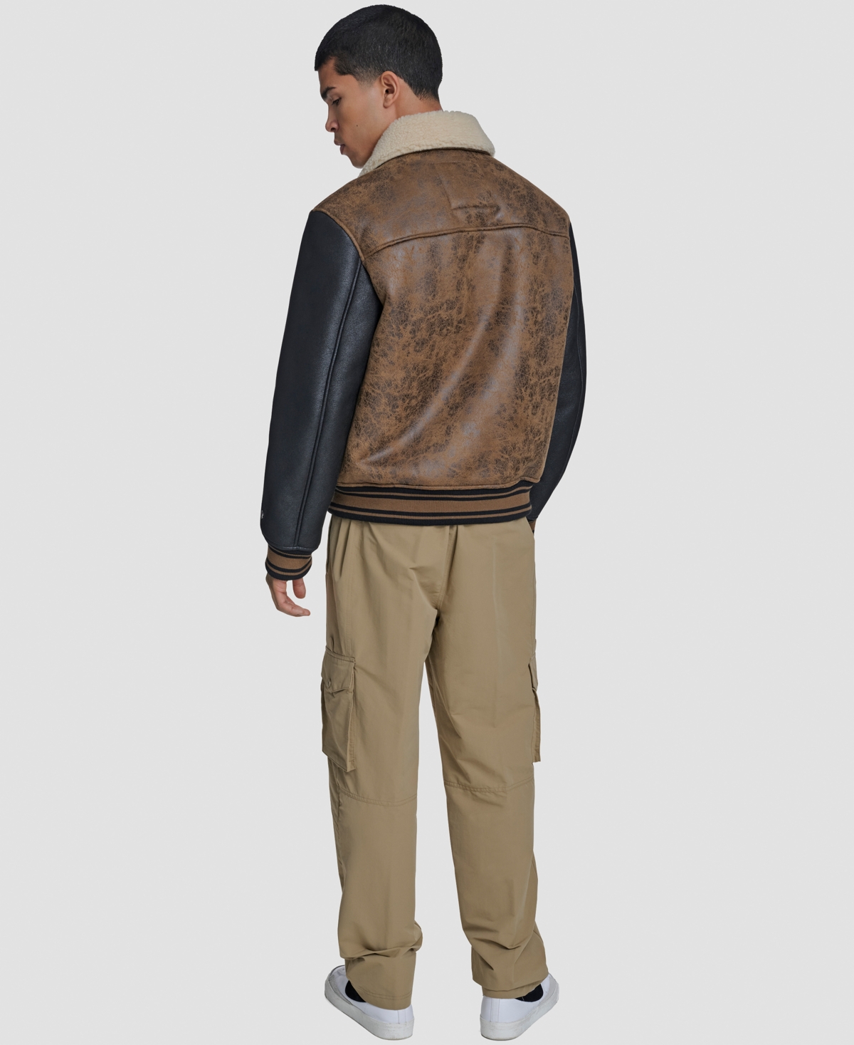 Champion Men's Faux Shearling Varsity Jacket