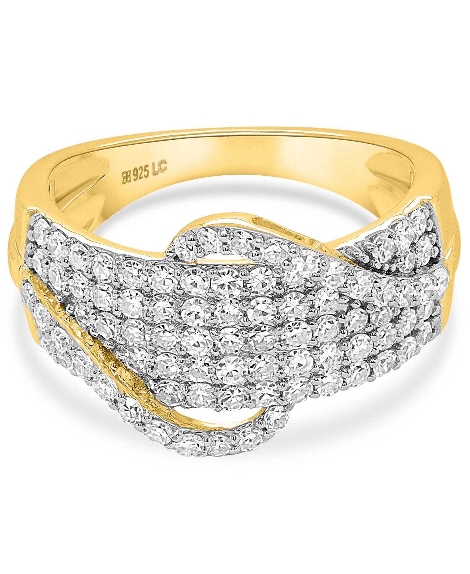 Lab-Grown Diamond Crossover Statement Ring (1 ct. t.w.) in Sterling Silver (Also in 14k Gold-Plated Sterling Silver)