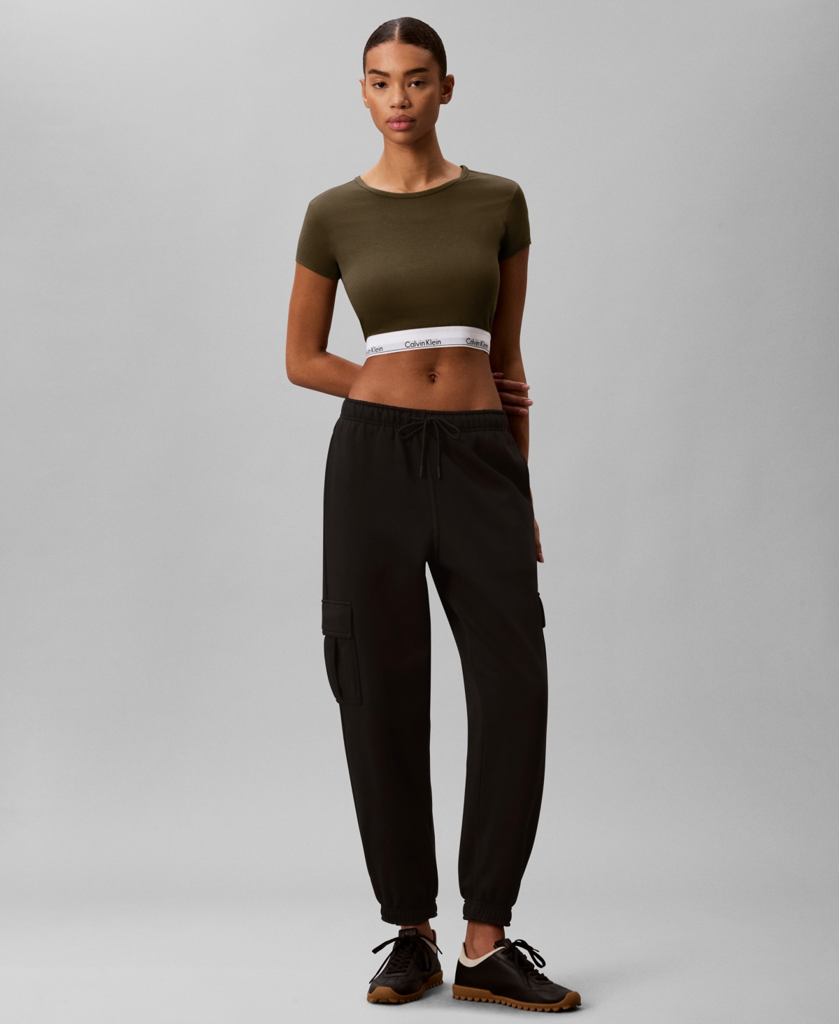 Calvin Klein Performance Women's Modern Short-Sleeve Cropped T-Shirt