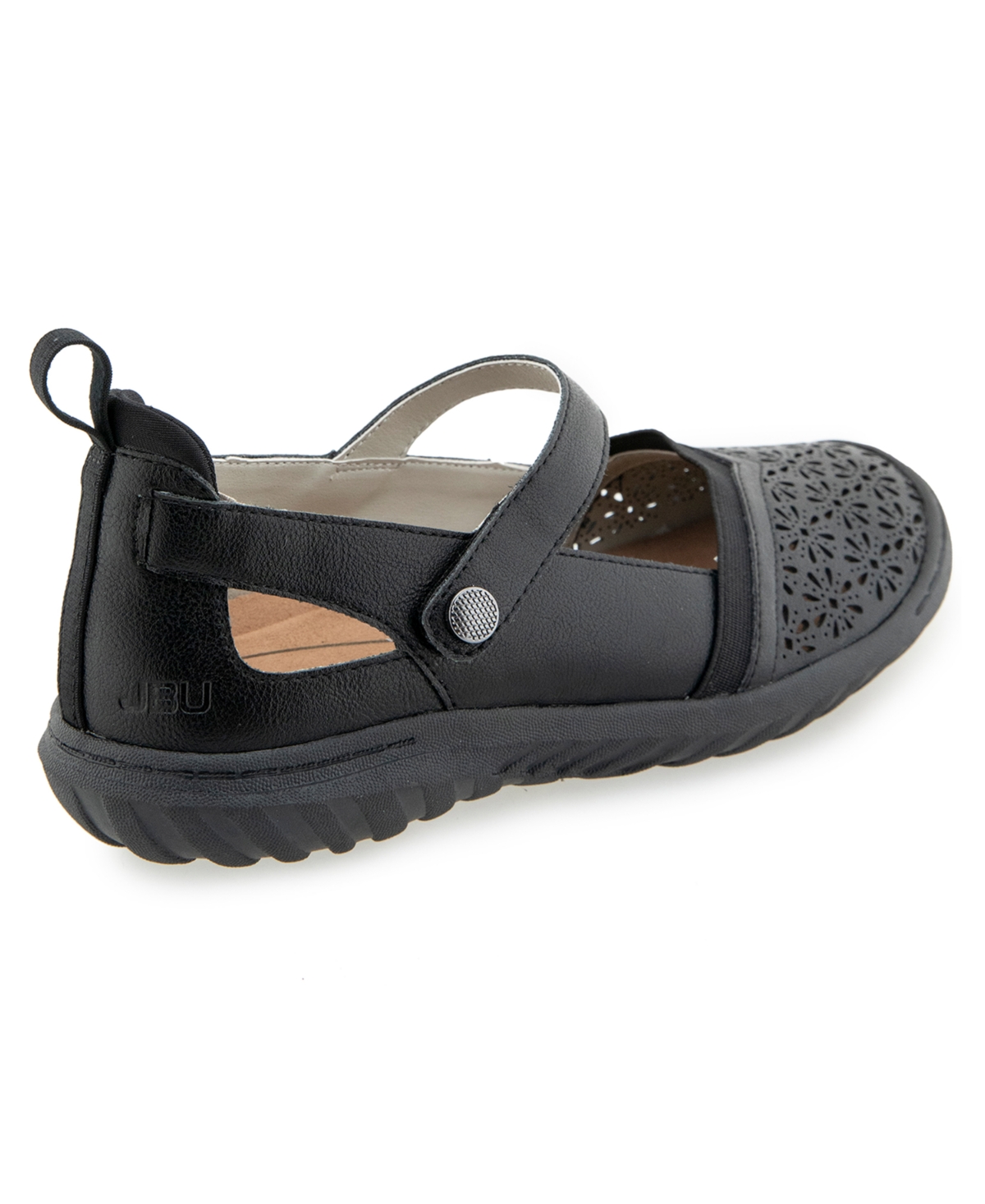 Jbu Women's Rya-Wide Mary Jane Round Toe Flats