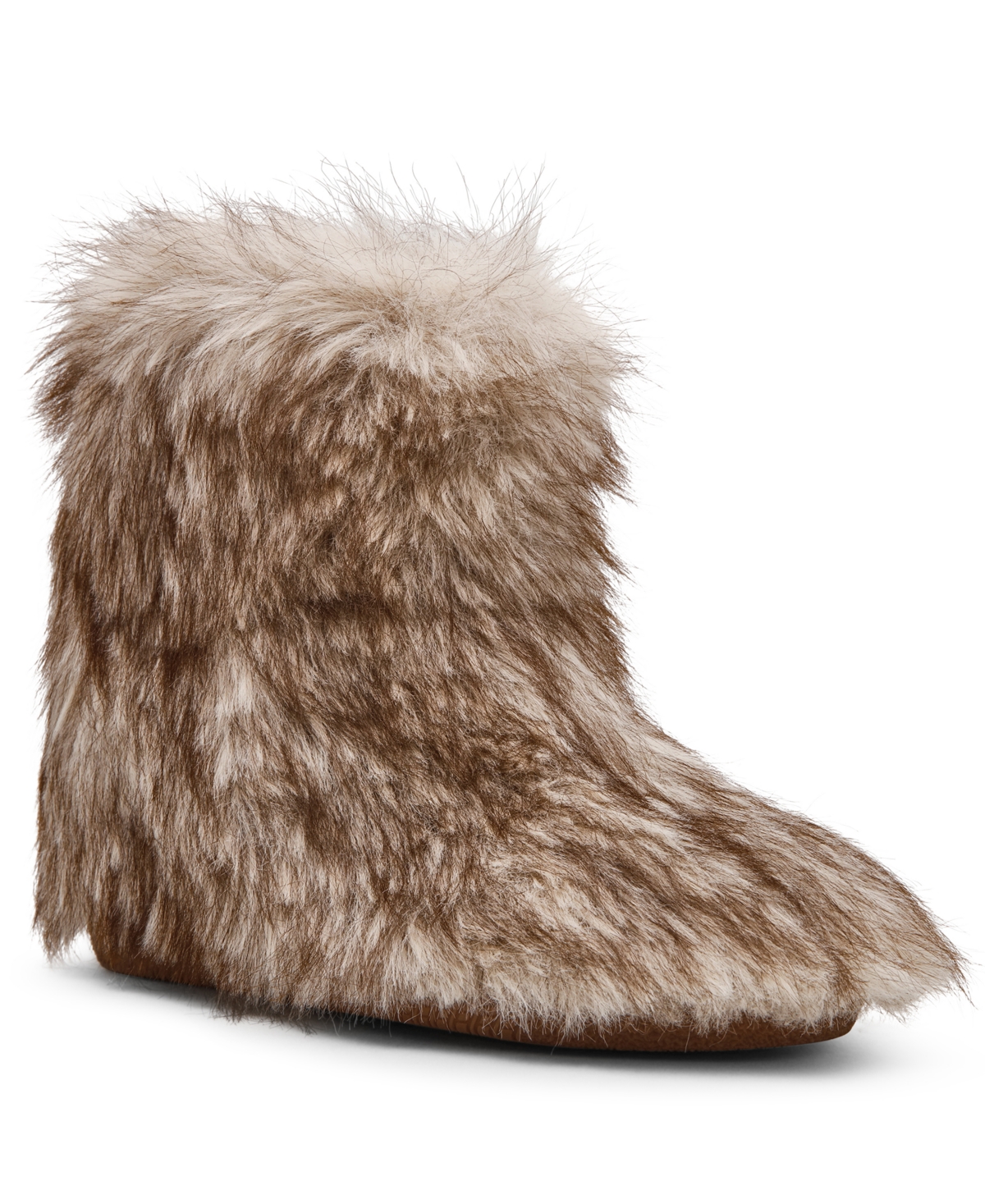 Steve Madden Women's Misty Cozy Faux-fur Wedge Booties In Brown