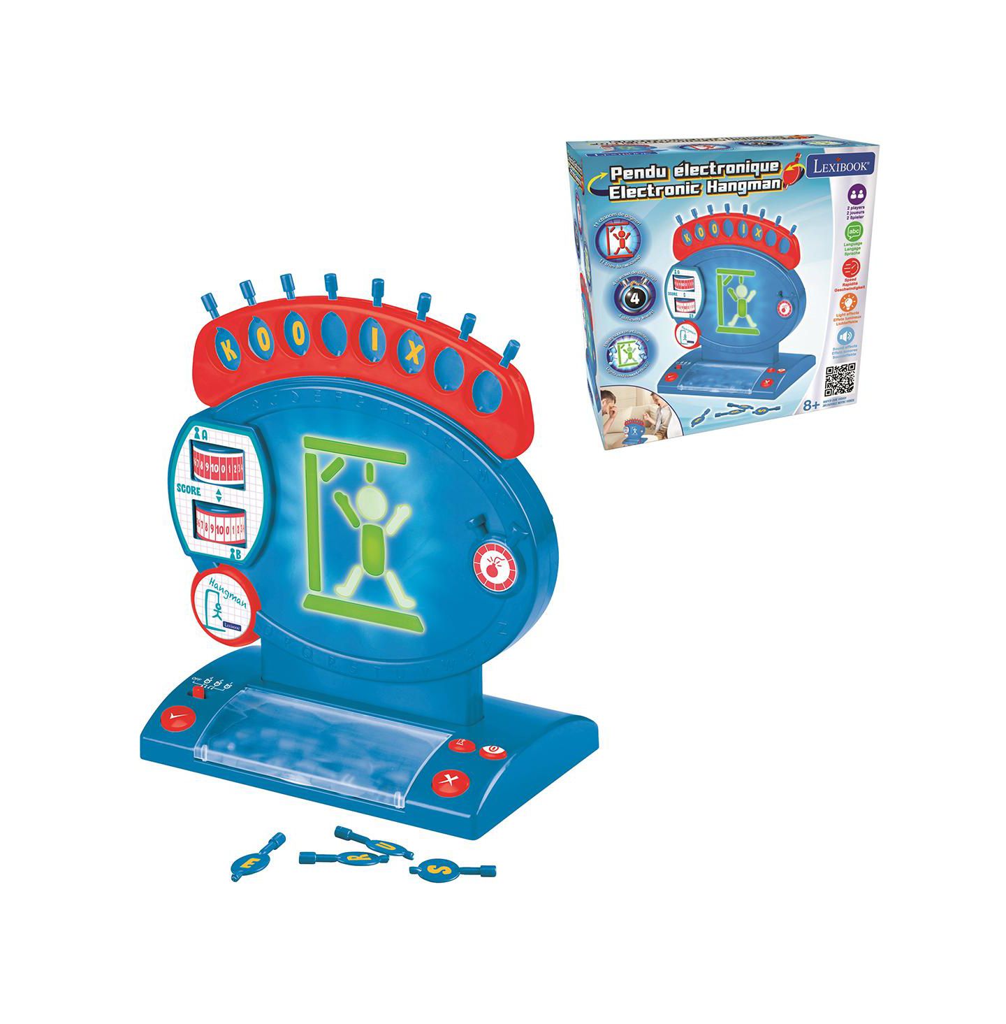 Детская игрушка Lexibook Electronic Hangman Game with Light and Sound Effects, Ages 8+, цвет: Синий — фото 4