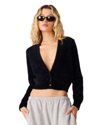 Women's Rachel Cropped Long-Sleeve Lace Cardigan