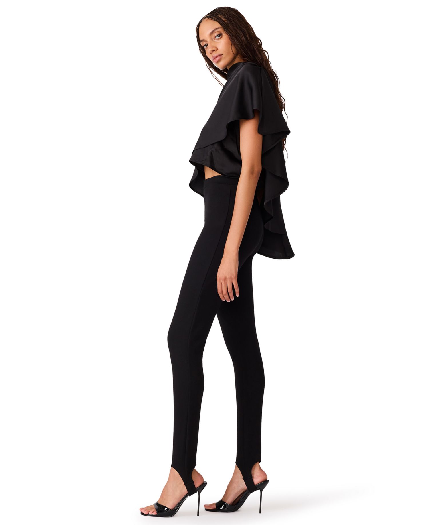 Women's Valery Asymmetrical Mock-Neck Satin Blouse