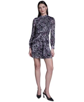 Women's Chiffon Side-Knot Mini Dress
