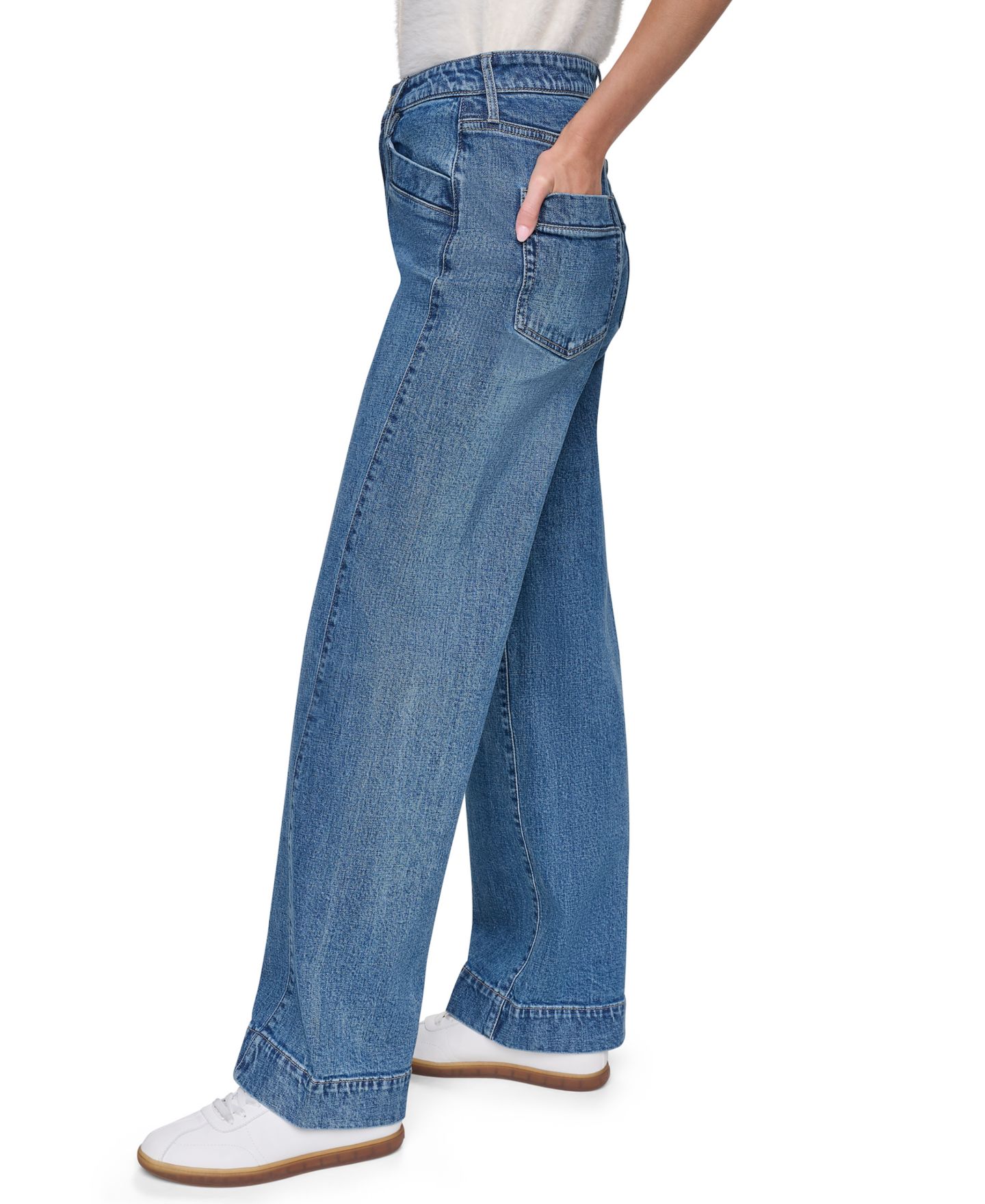 Женские джинсы DKNY Jeans High-Rise Wide-Leg, цвет: Варёный — фото 3
