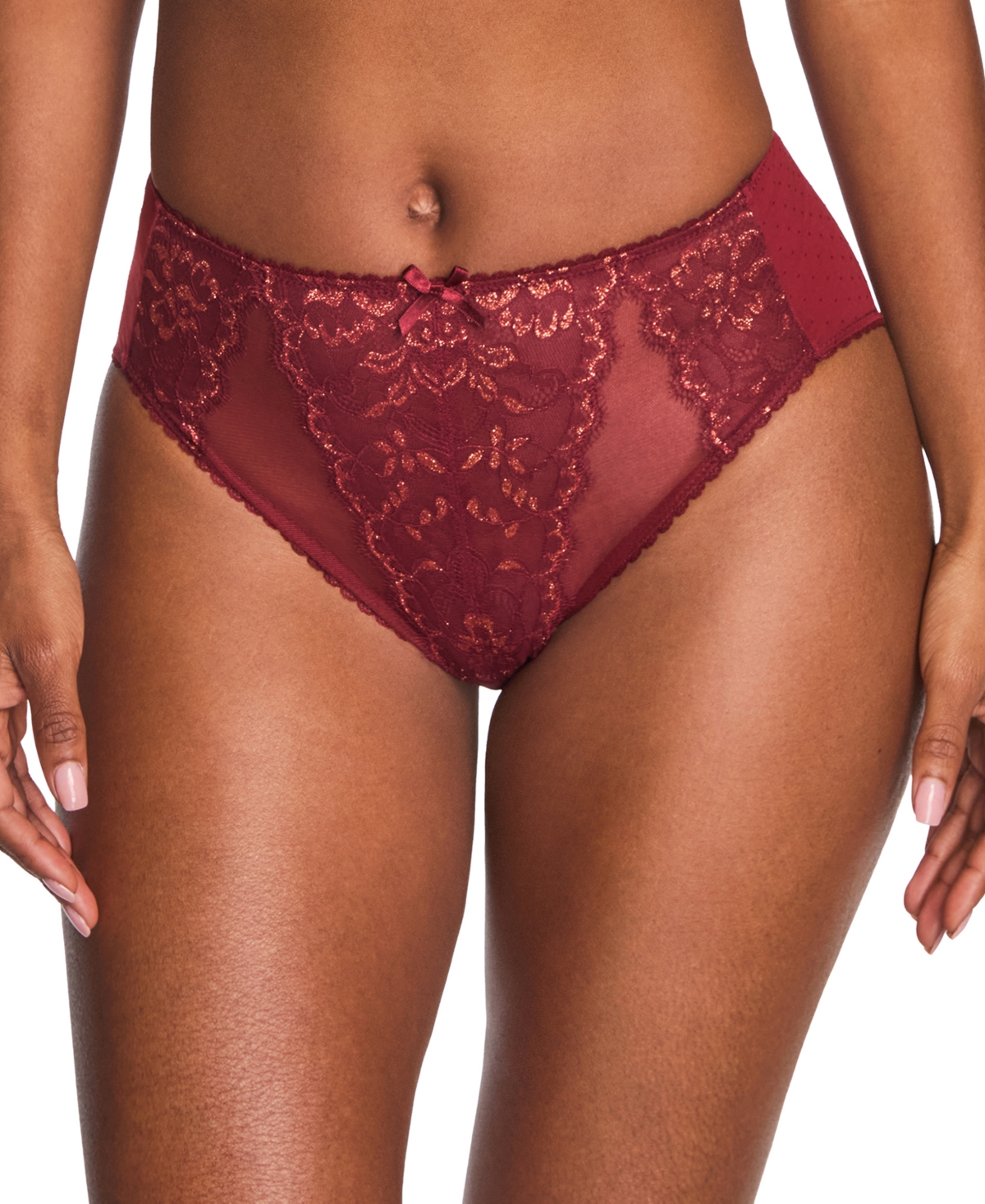 Wacoal Women's Retro Chic Brief Panty in Cabernet | Size: Medium | HerRoom.com
