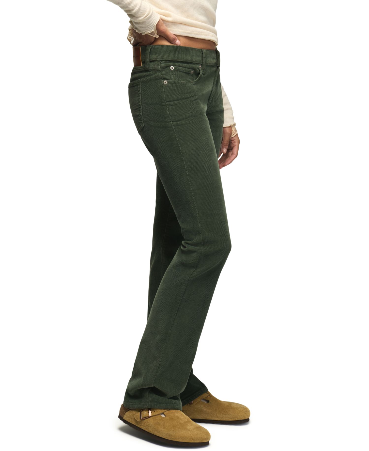 Women's Sweet Mid-Rise Boot-Cut Corduroy Pants