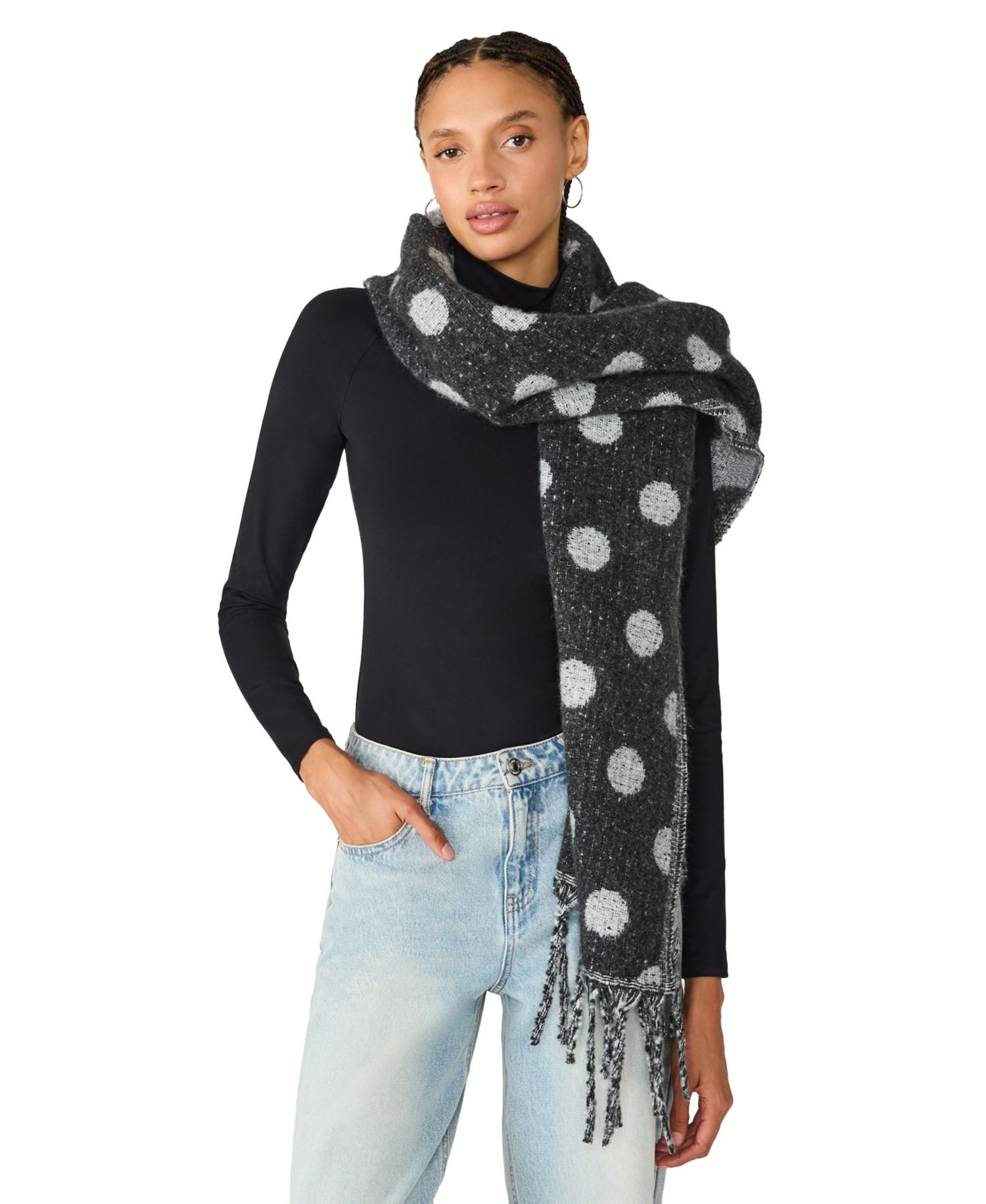 Whimsical Polka Dot Lofty Scarf