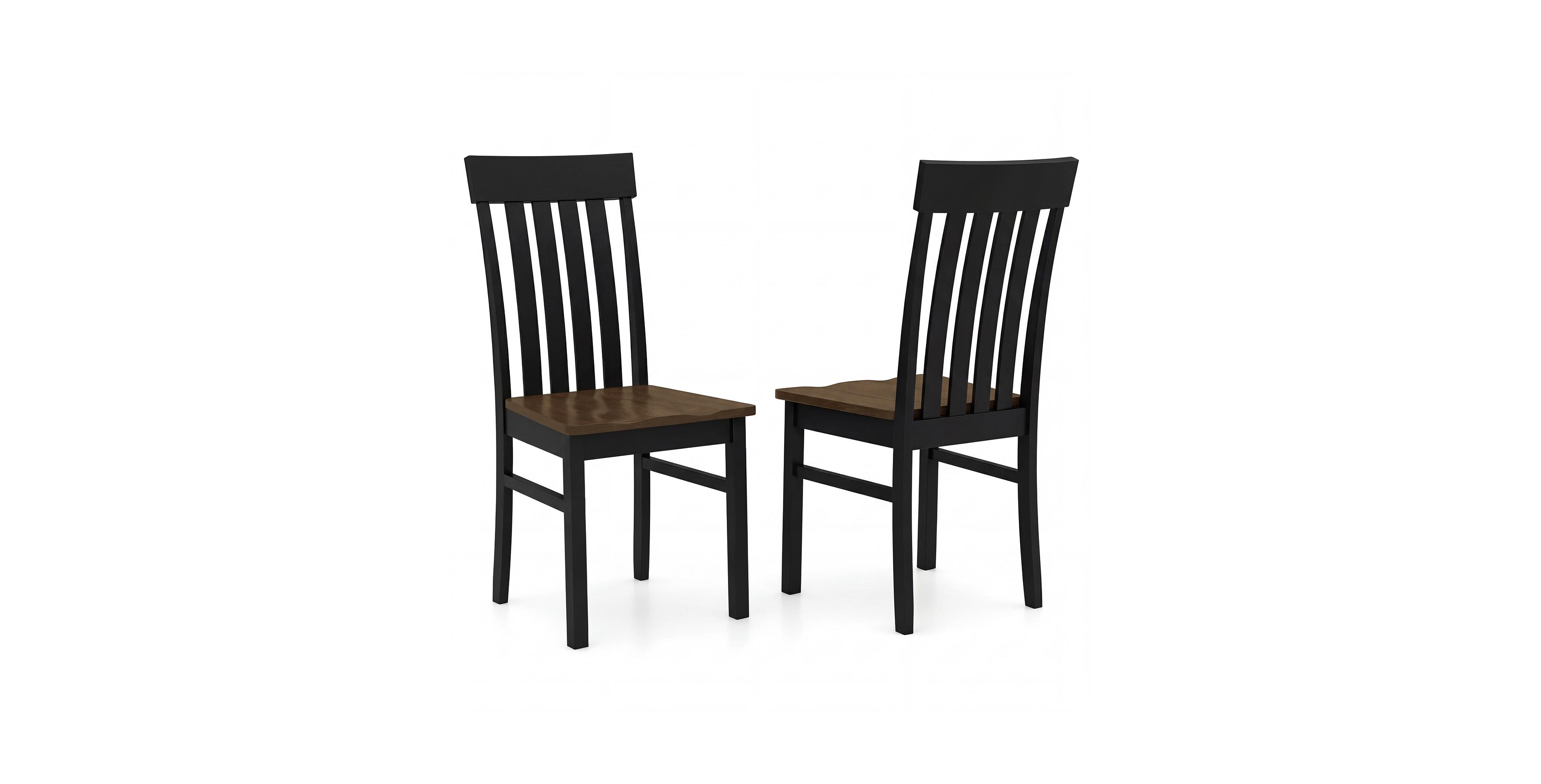 Dining Chairs Room with Hollowed Backrests and Wood Seats