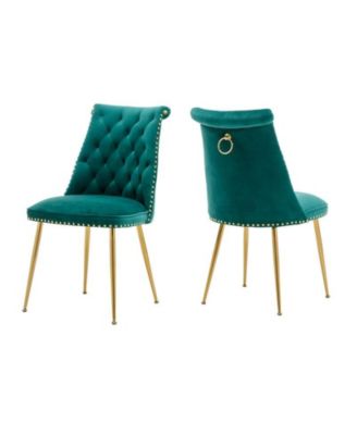 Modern Dining Chairs, Set of 2, Adjustable Legs with Metal Feet, Contemporary Dining Room Chairs