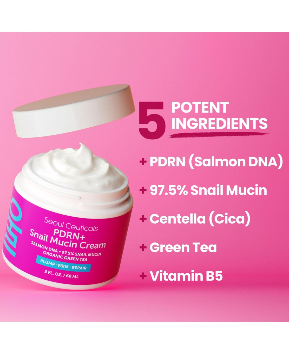 Seoul Ceuticals Korean Pdrn Salmon Dna + Snail Mucin Cream