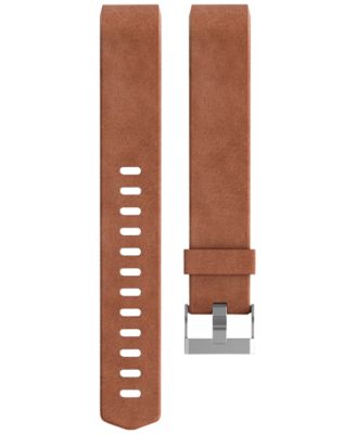 Fitbit - Unisex Charge 2 Brown Leather Accessory Band FB160LBCGL