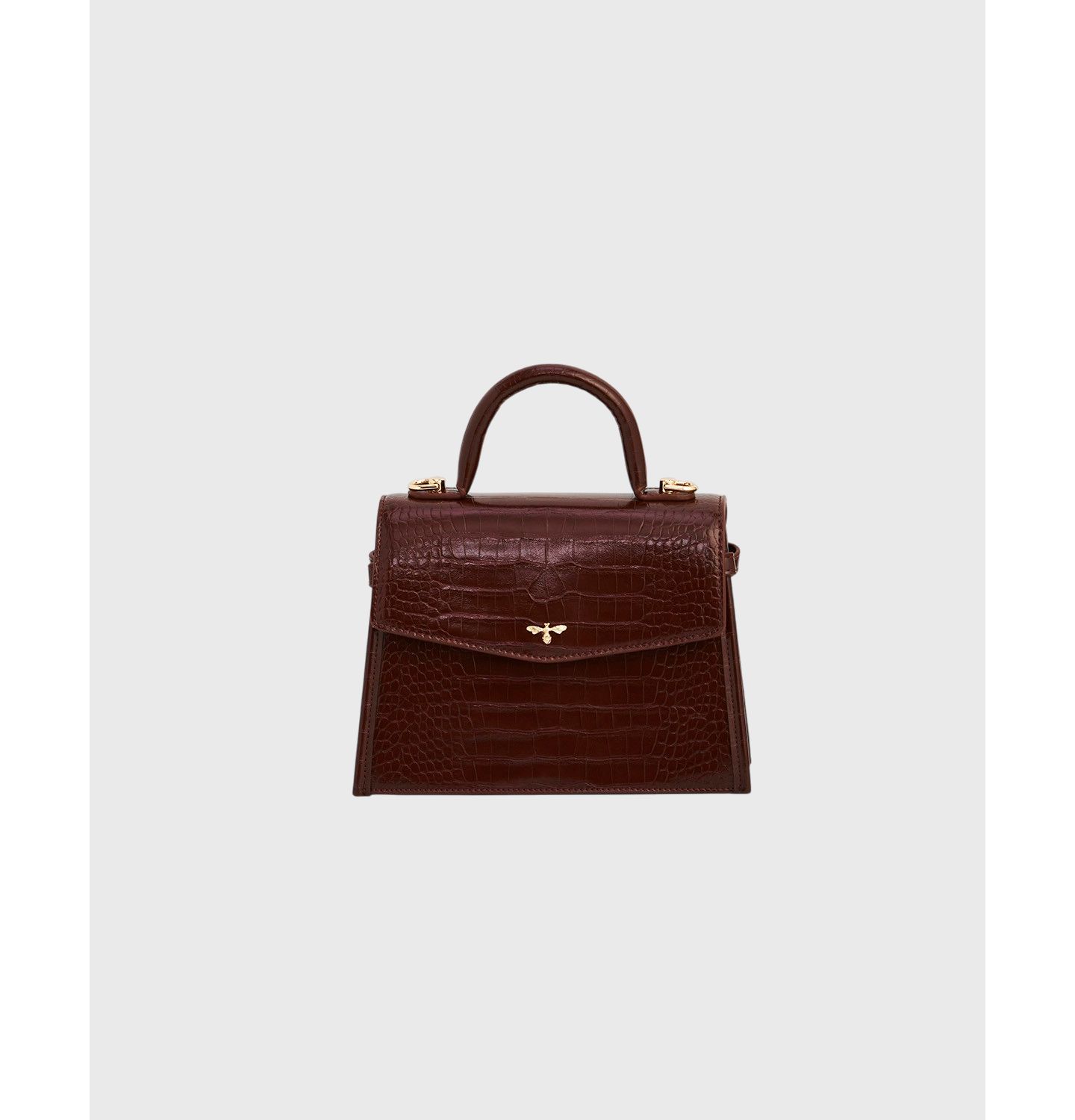 Женская сумка Fable England Eliza Small Top Handle, цвет: Бордовый — фото 3