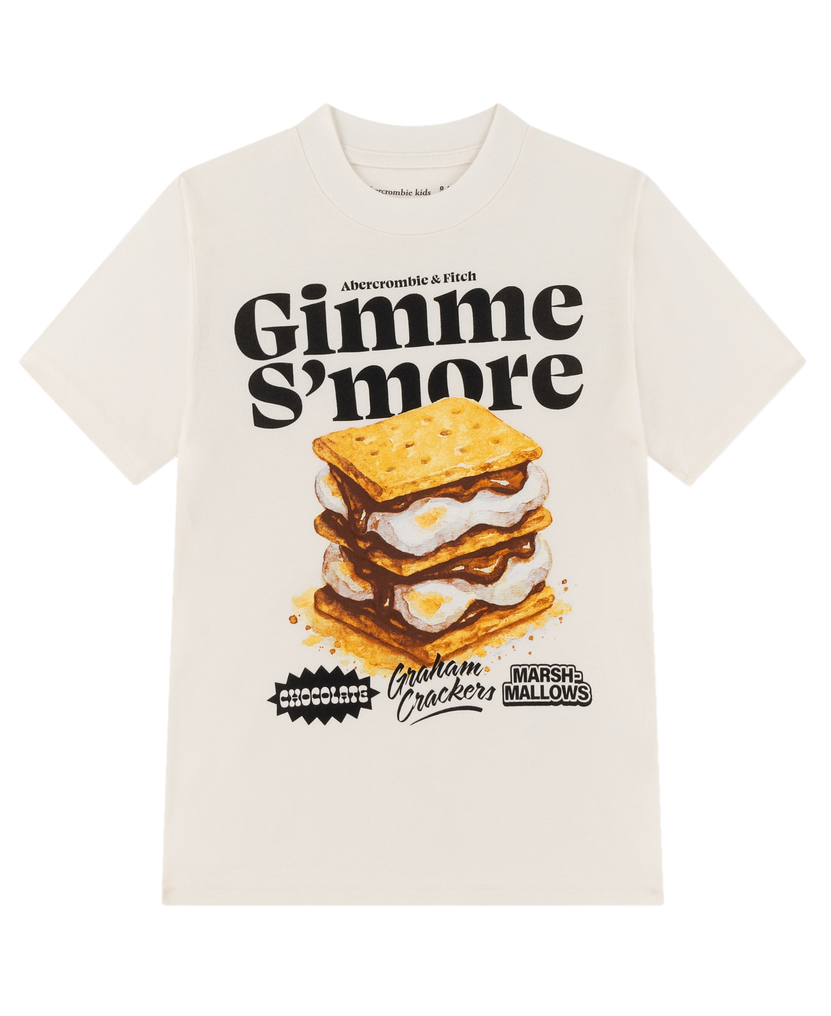abercrombie kids Boys' 8-20 Smore Crewneck Graphic Cotton-Blend Tee