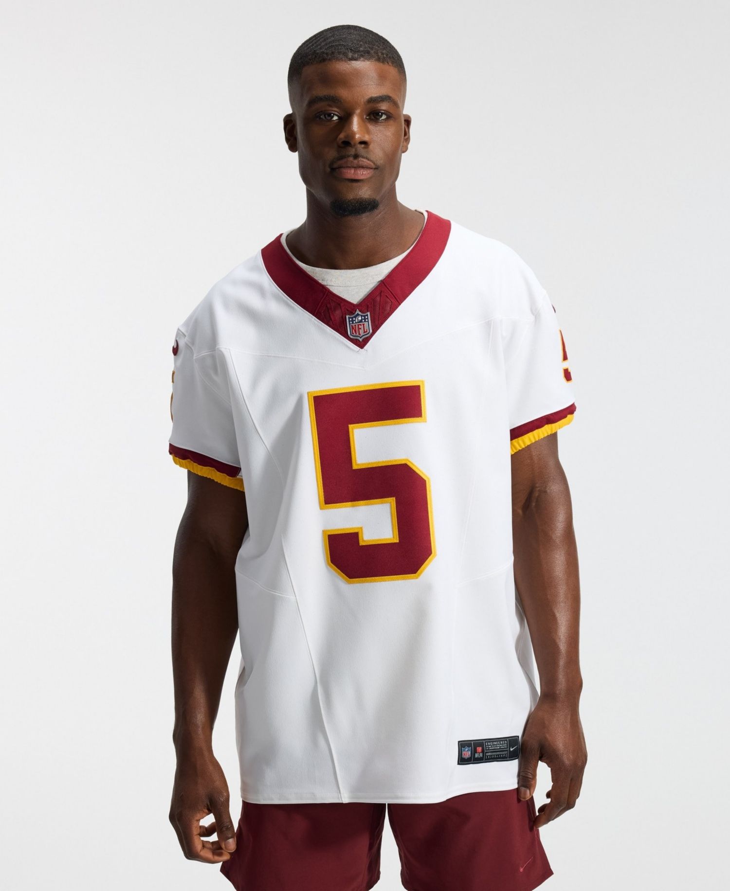 Men's Jayden Daniels White Washington Commanders Alternate 2 Super Bowl Era Vapor F.U.S.E. Elite Jersey