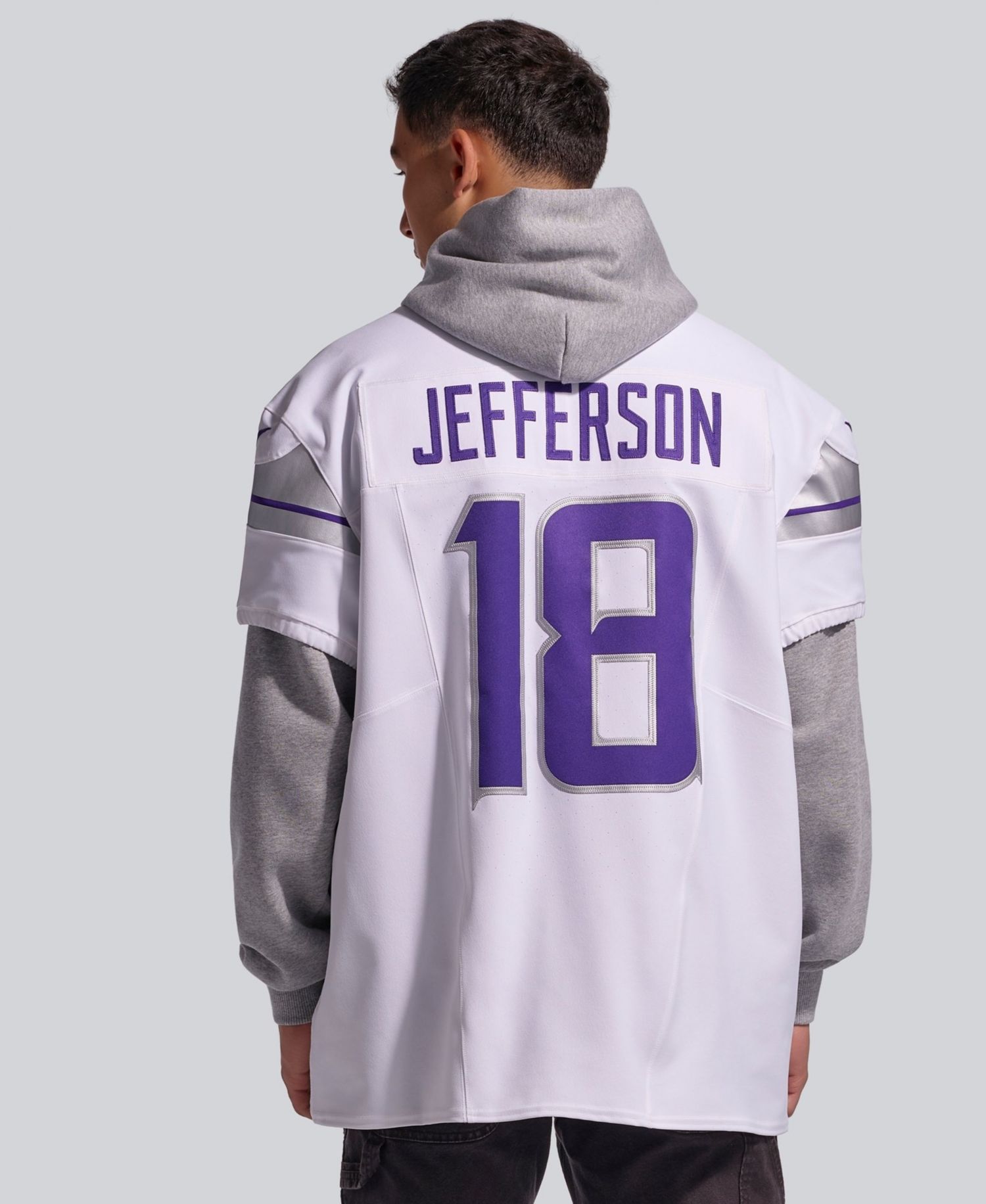 Men's Justin Jefferson White Minnesota Vikings Alternate Vapor F.U.S.E. Elite Player Jersey