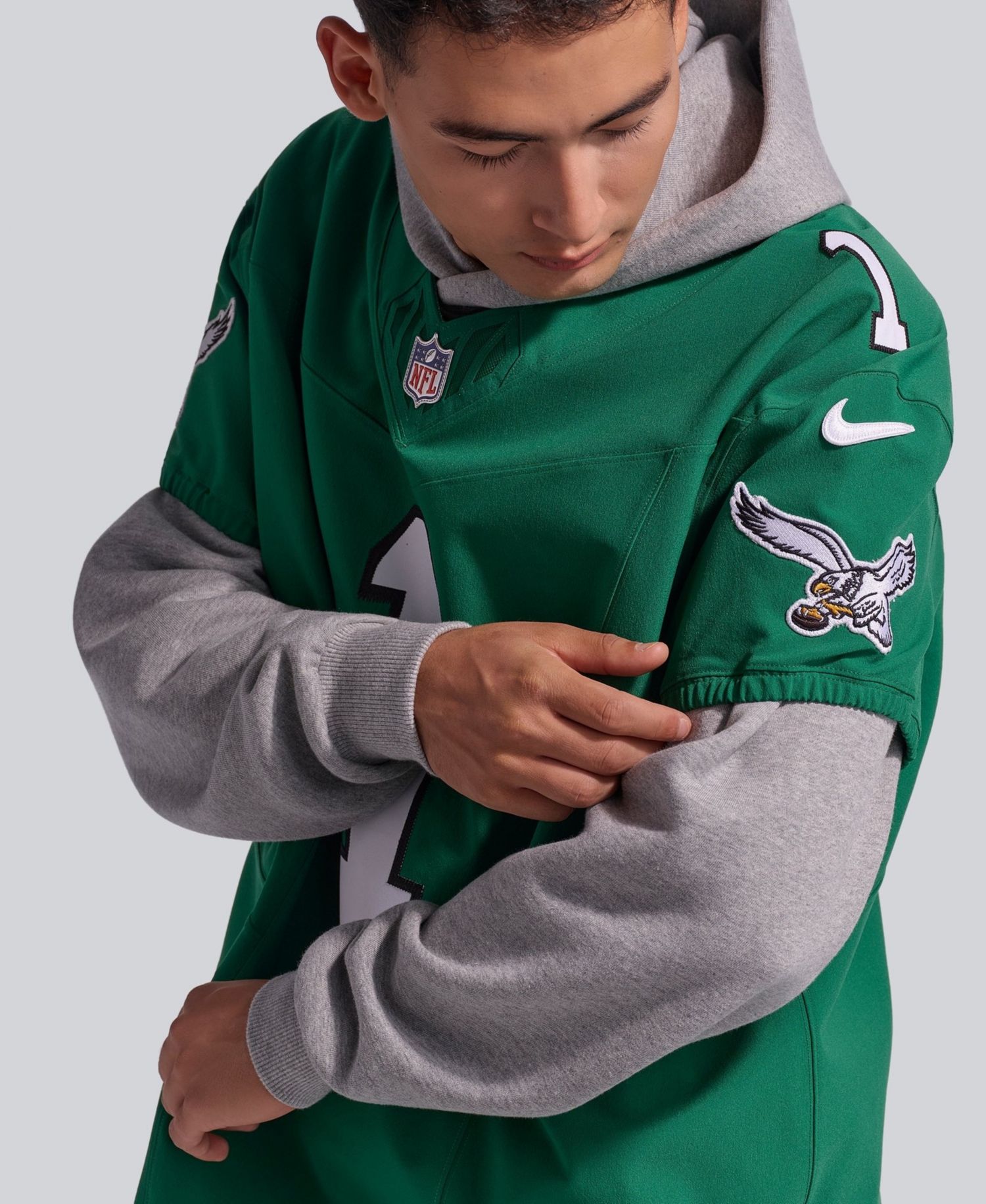 Men's Jalen Hurts Kelly Philadelphia Eagles Alternate Vapor F.U.S.E. Elite Jersey