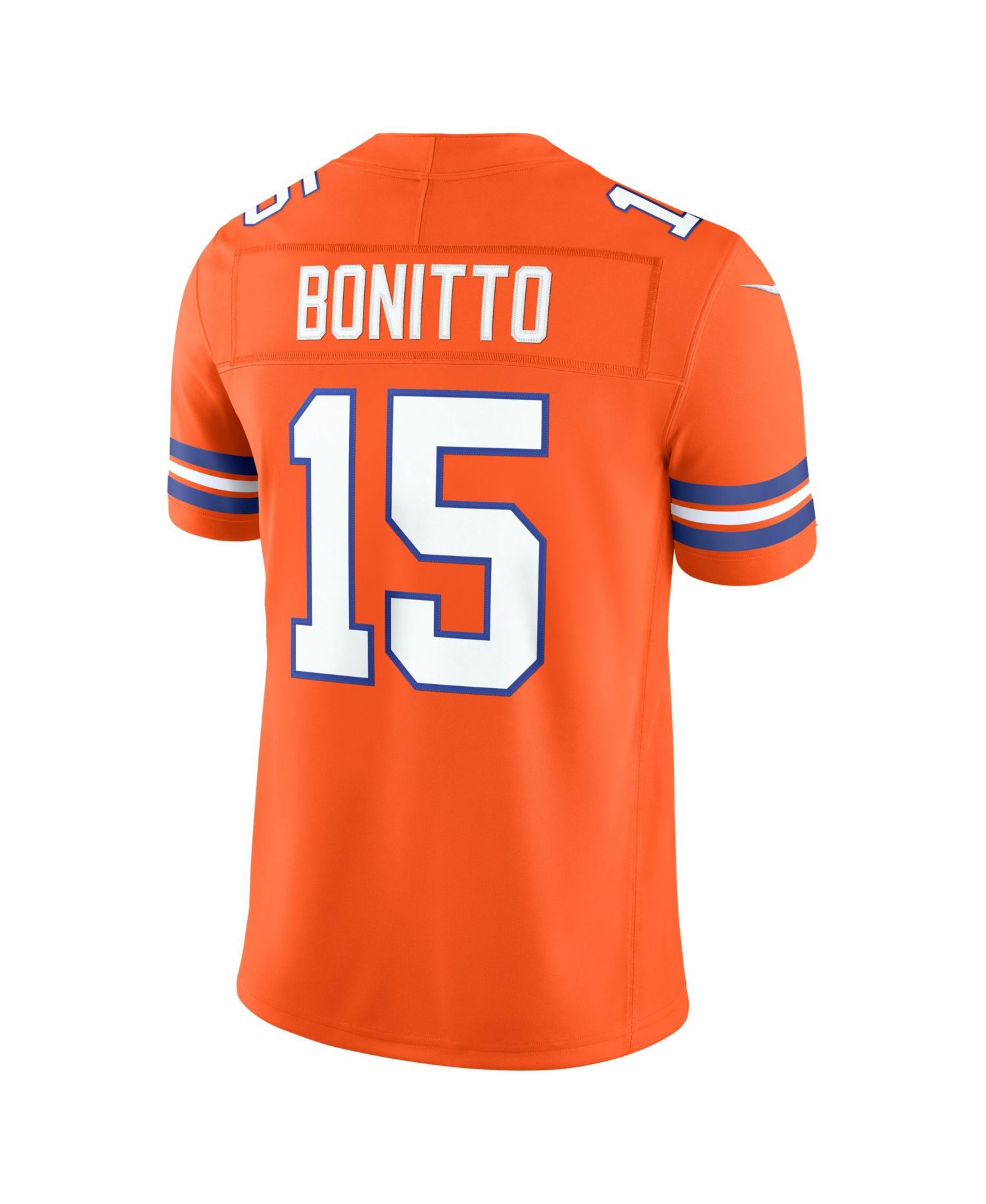 Men's Nik Bonitto Orange Denver Broncos Alternate Mile High Collection 1977 Throwback Vapor F.U.S.E. Stitched Limited Jersey