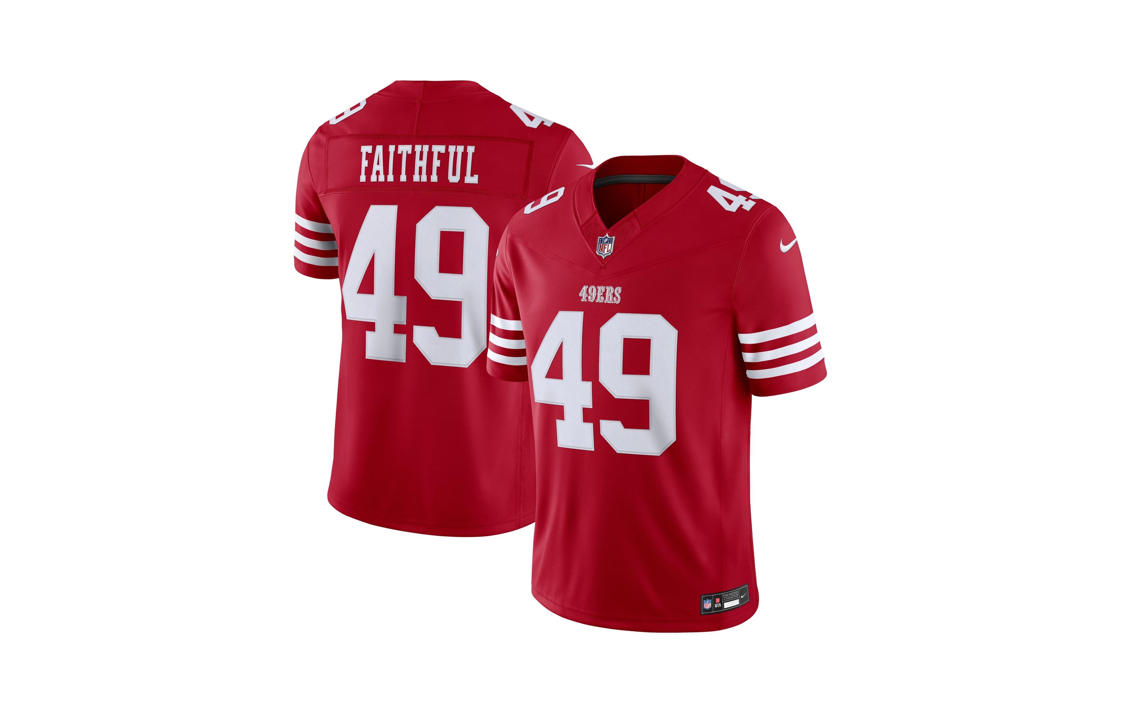 Nike Men's The Faithful Scarlet San Francisco 49ers Vapor F.u.s.e. Stitched Limited Jersey