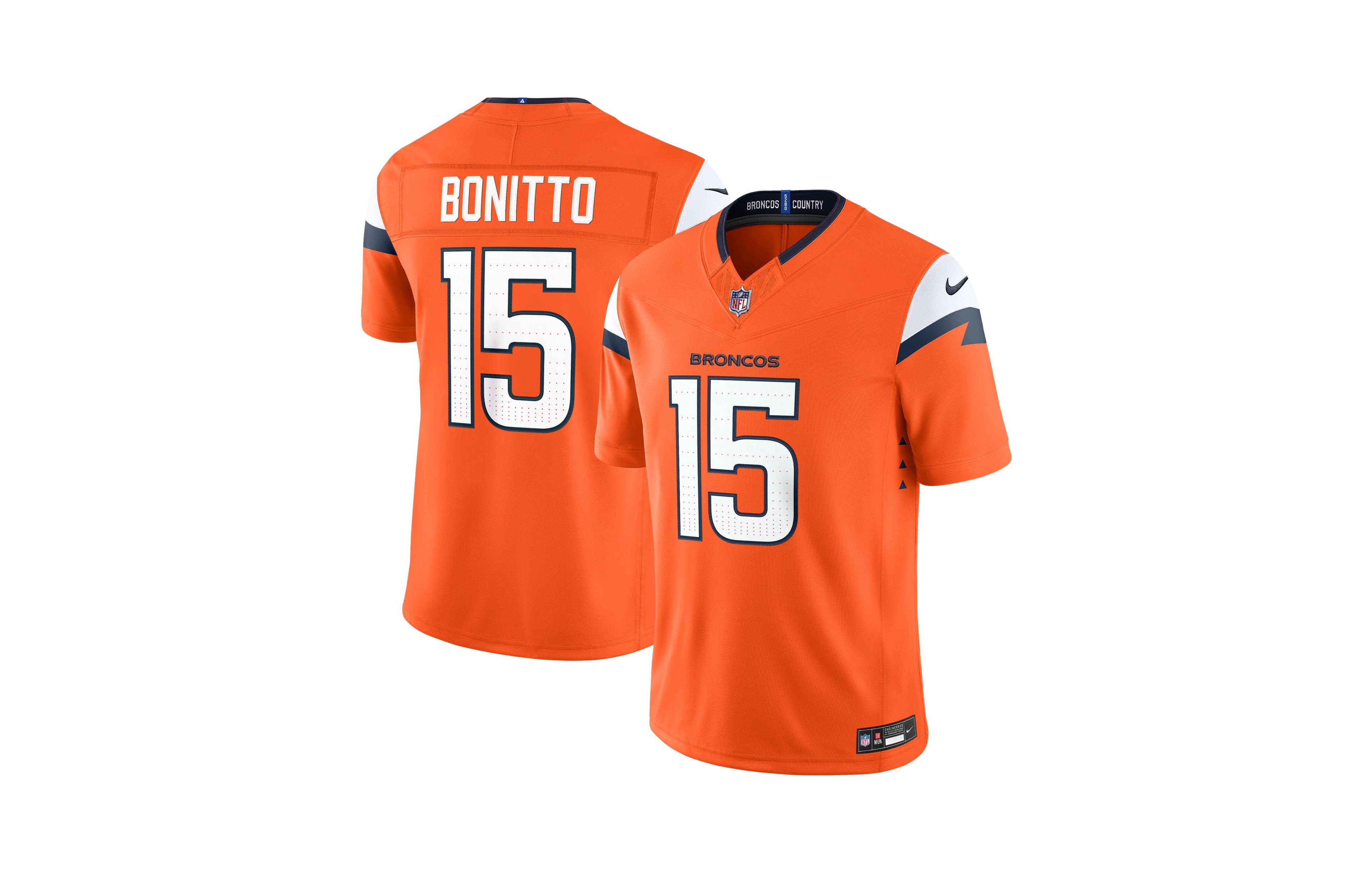 Nike Men's Nik Bonitto Orange Denver Broncos Team Vapor F.u.s.e. Stitched Limited Jersey