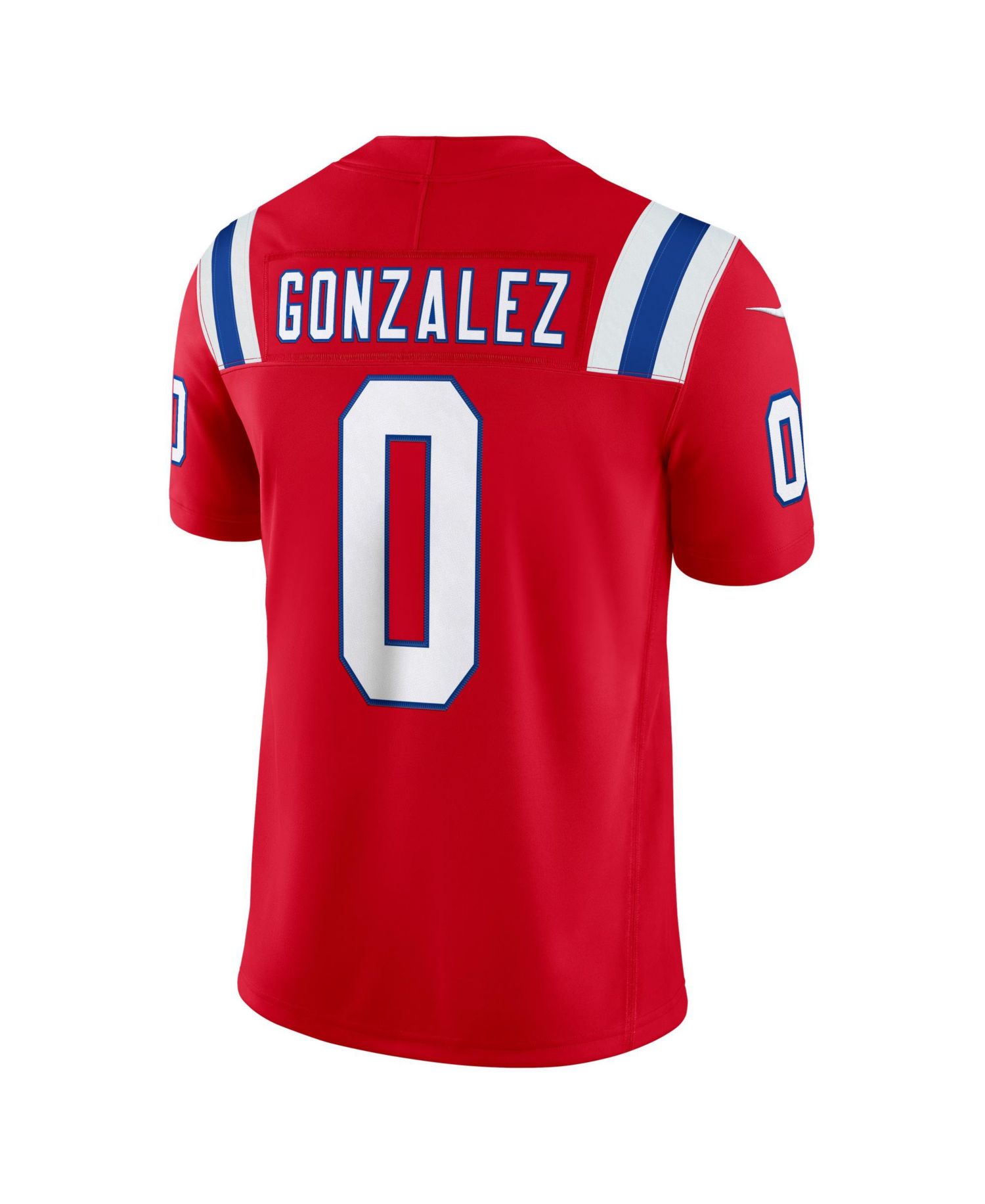 Men's Christian Gonzalez Red New England Patriots Alternate Vapor F.U.S.E. Stitched Limited Jersey