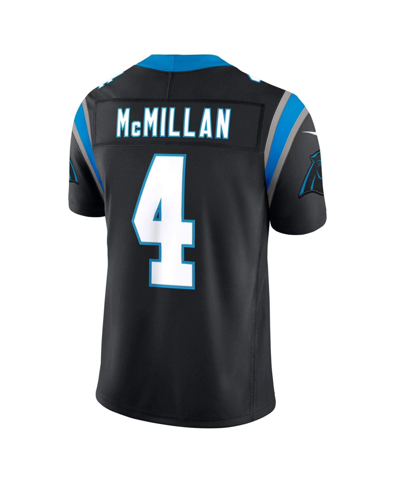 Men's Tetairoa McMillan Black Carolina Panthers Vapor F.U.S.E. Stitched Limited Jersey