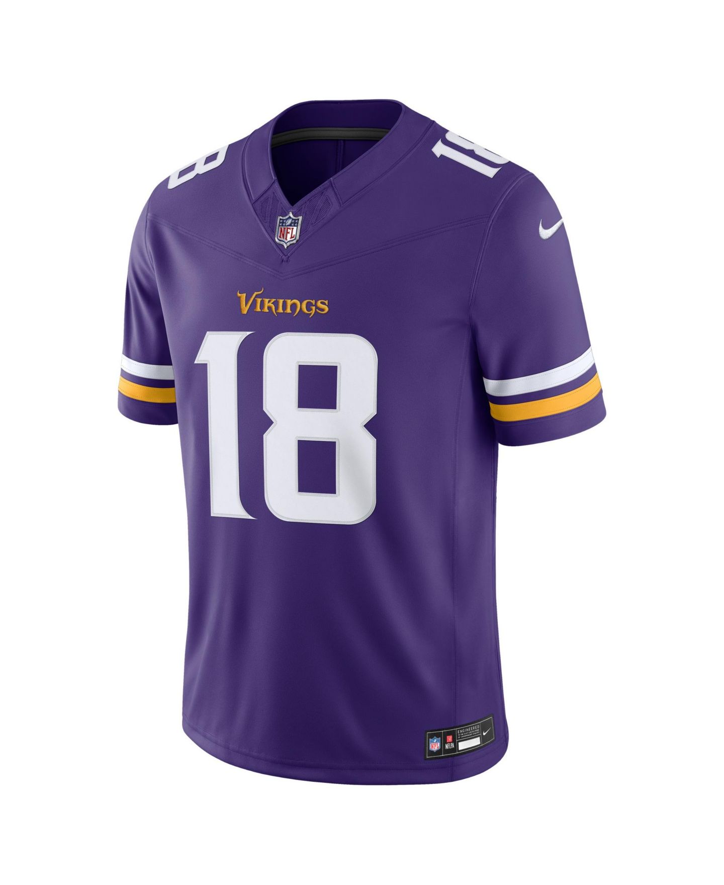 Мужское джерси Nike Justin Jefferson Minnesota Vikings Vapor F.U.S.E. Limited, Purple — фото 8