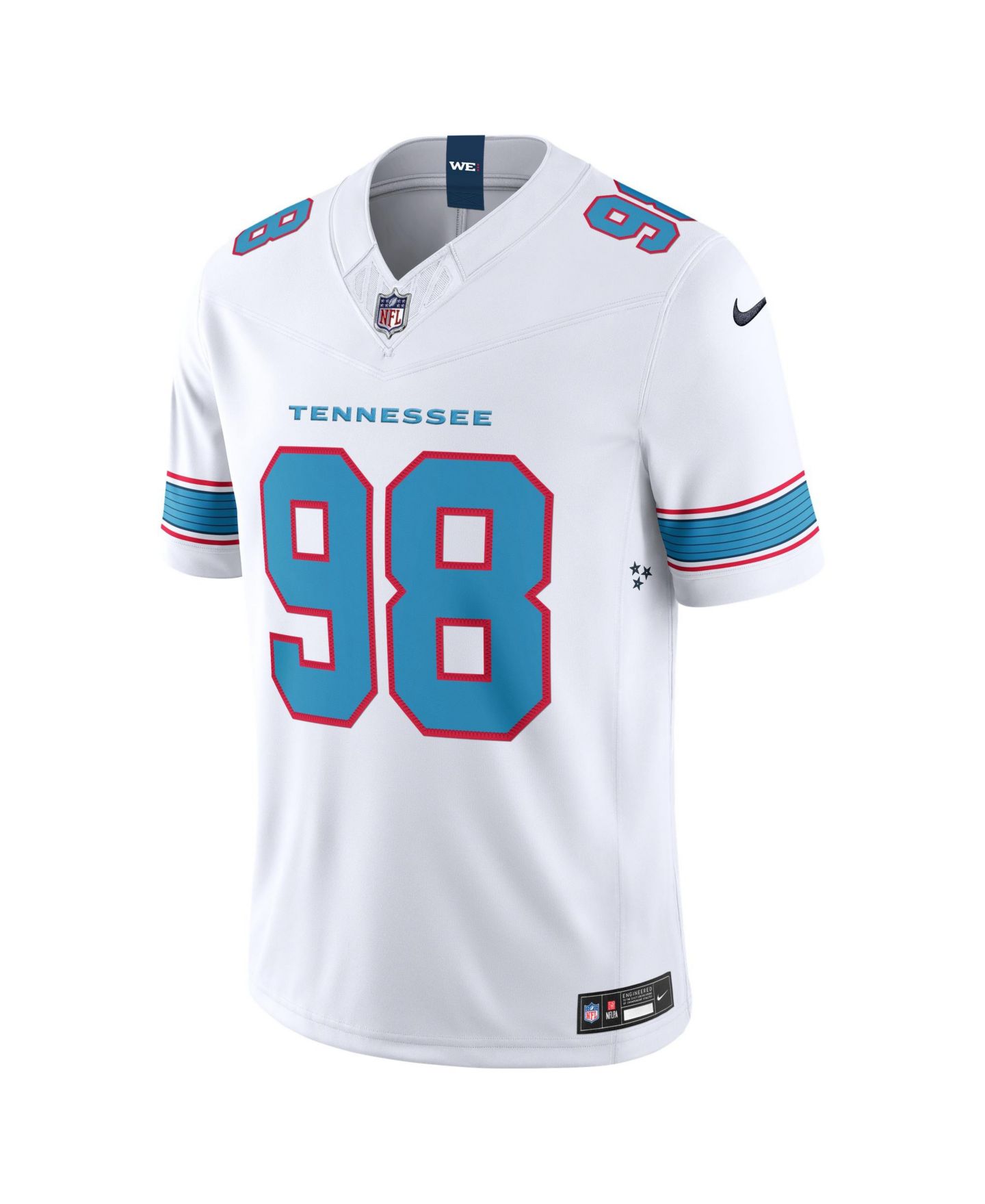 Мужской топ Nike Jeffery Simmons White Tennessee Titans Vapor F.U.S.E. Sewn Down Limited Jersey — фото 13