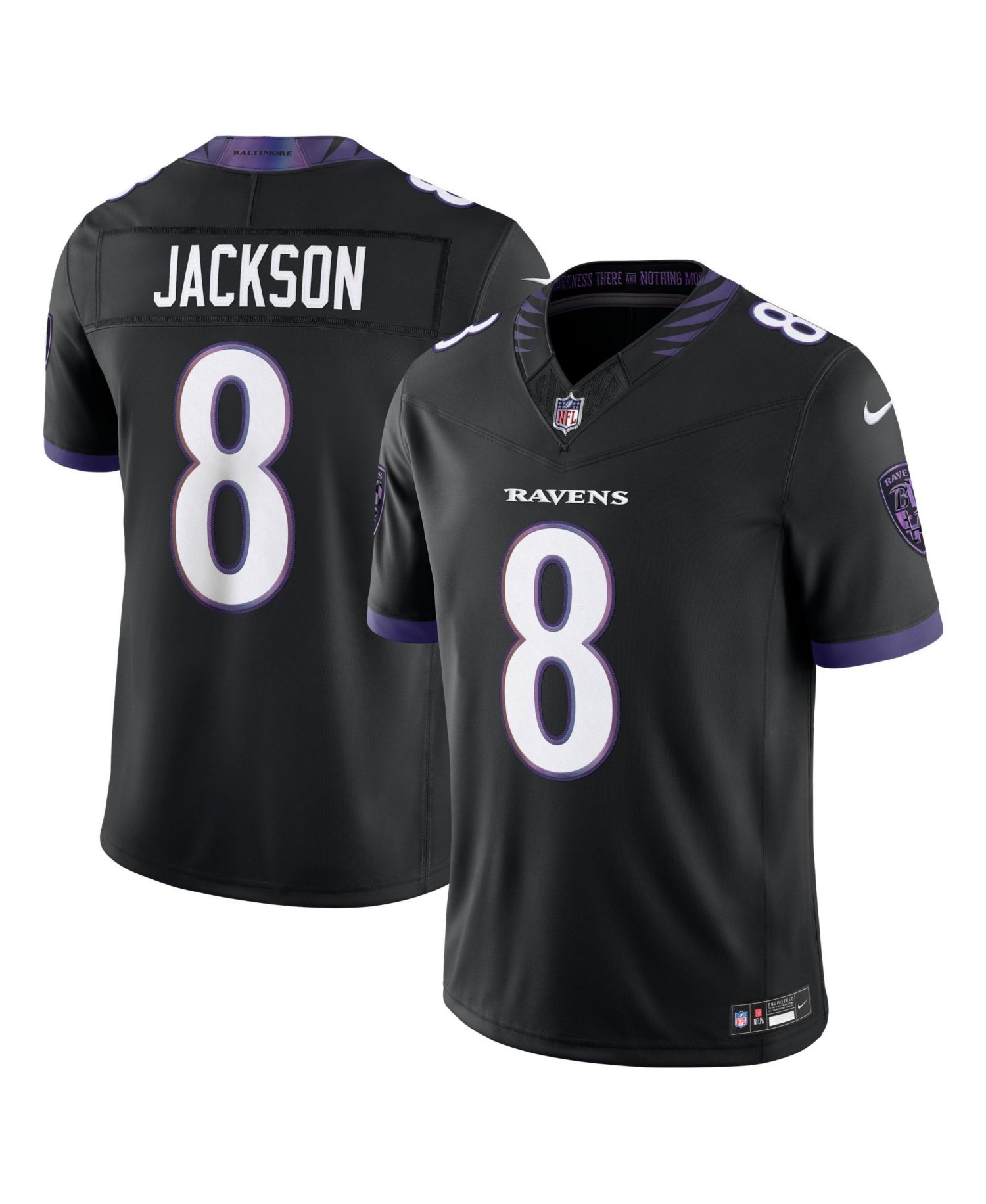Men's Lamar Jackson Black Baltimore Ravens Alternate Vapor F.U.S.E. Stitched Limited Jersey