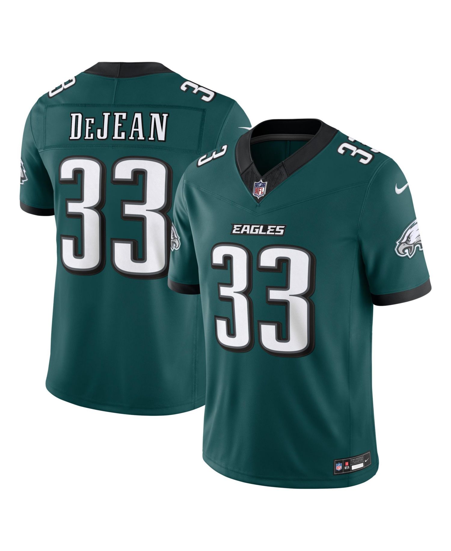 Men's Cooper DeJean Midnight Green Philadelphia Eagles Vapor F.U.S.E. Stitched Limited Jersey