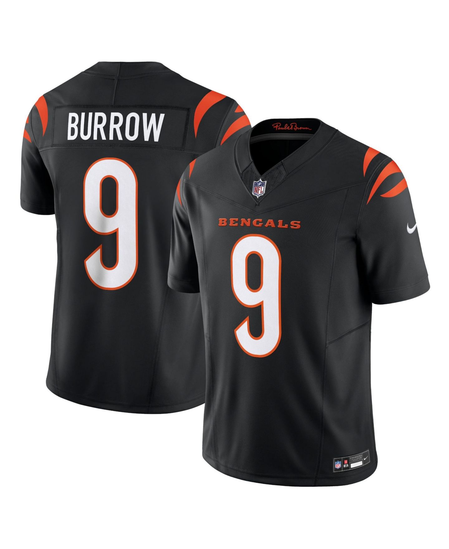 Мужской топ Nike Joe Burrow Black Cincinnati Bengals Vapor F.U.S.E. Limited Jersey — фото 4