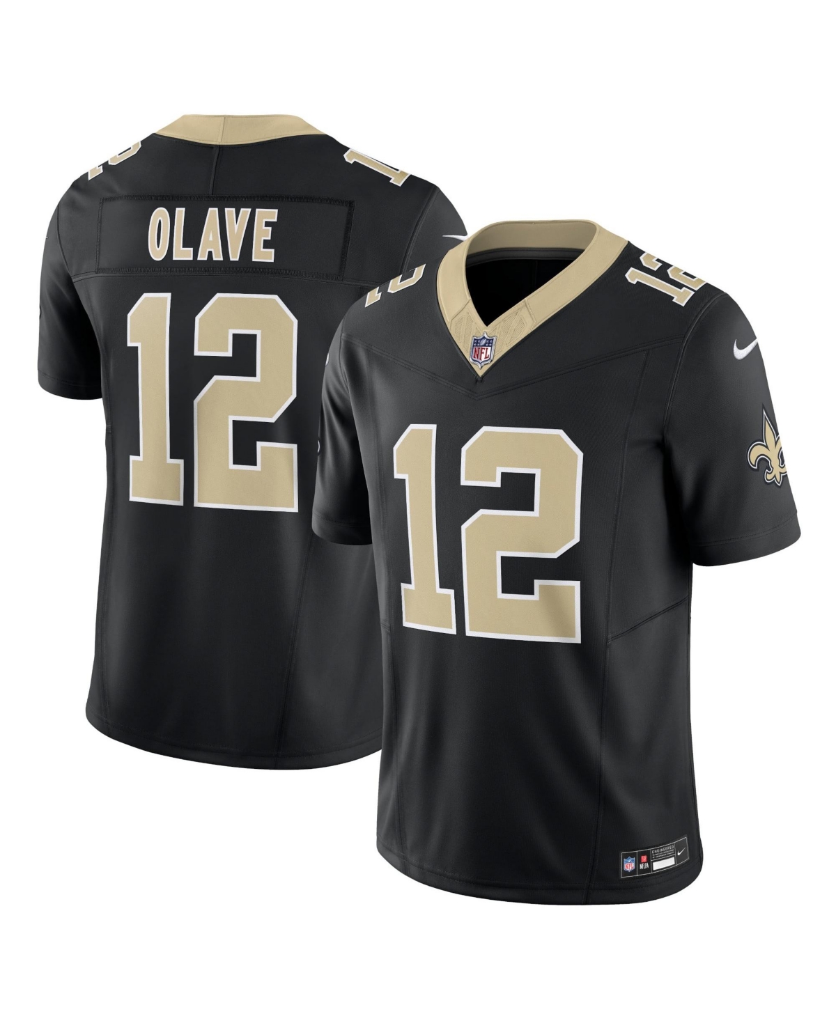 Men's Nike Chris Olave Black New Orleans Saints Vapor F.u.s.e. Limited Jersey - Black