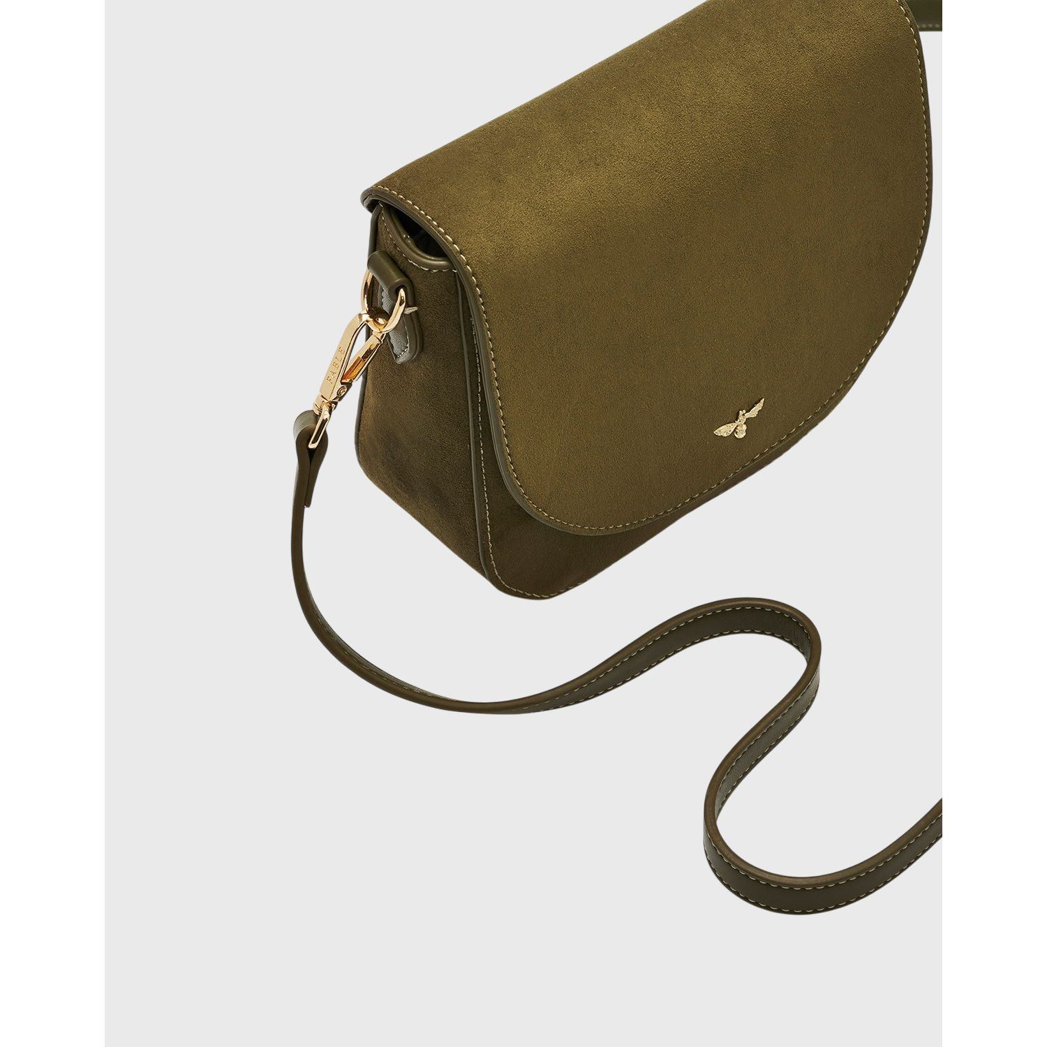 Beth Faux Suede Saddle Bag