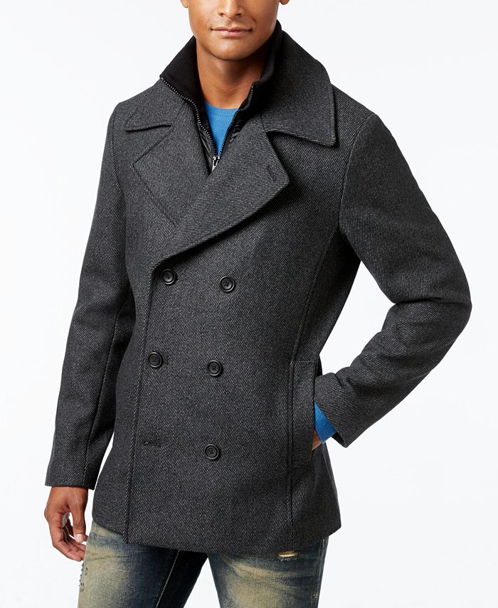American Rag Men's Double Breasted Twill Peacoat, Created for Macy's ...