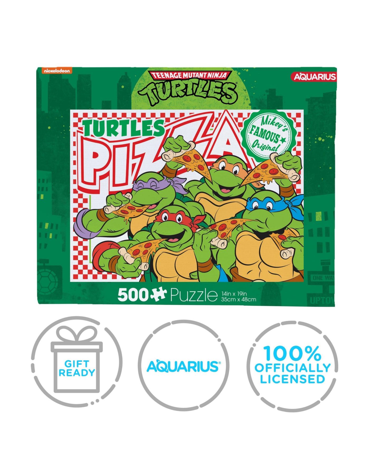 Детский пазл NMR Distribution Teenage Mutant Ninja Turtles Pizza 500-Piece Jigsaw Puzzle, Ages 14+ — фото 6