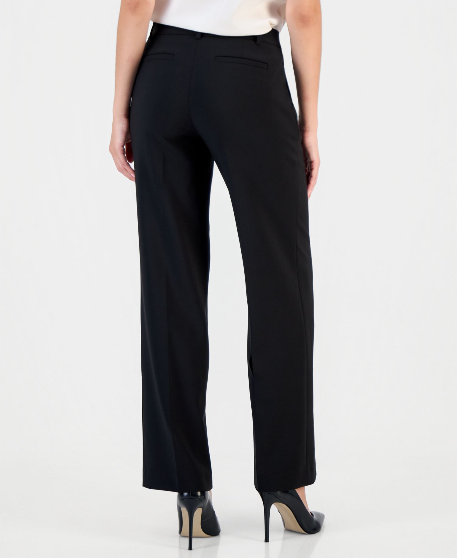 Women's Hollywood-Waist Straight Ankle Pants