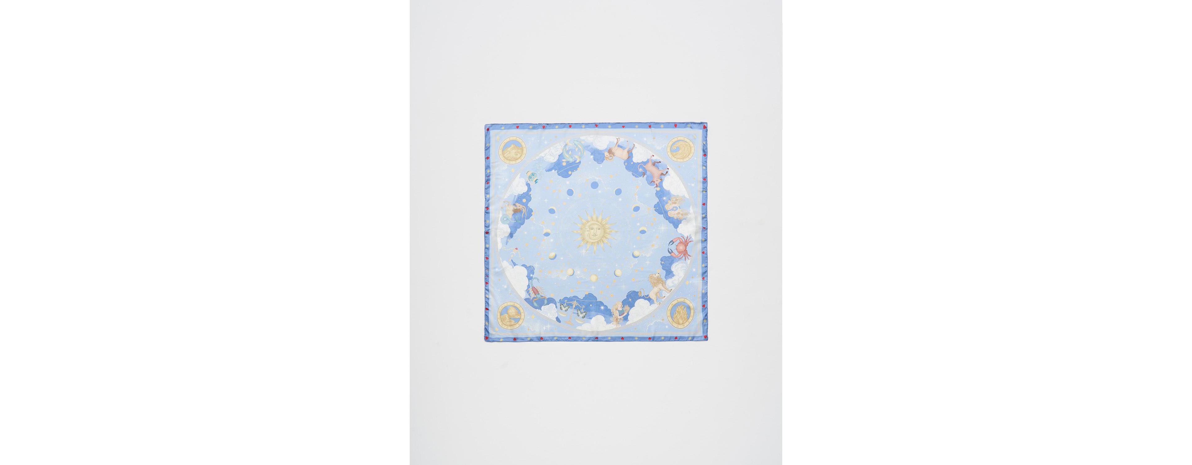 Fable England Women's Zodiac Medium Square Scarf