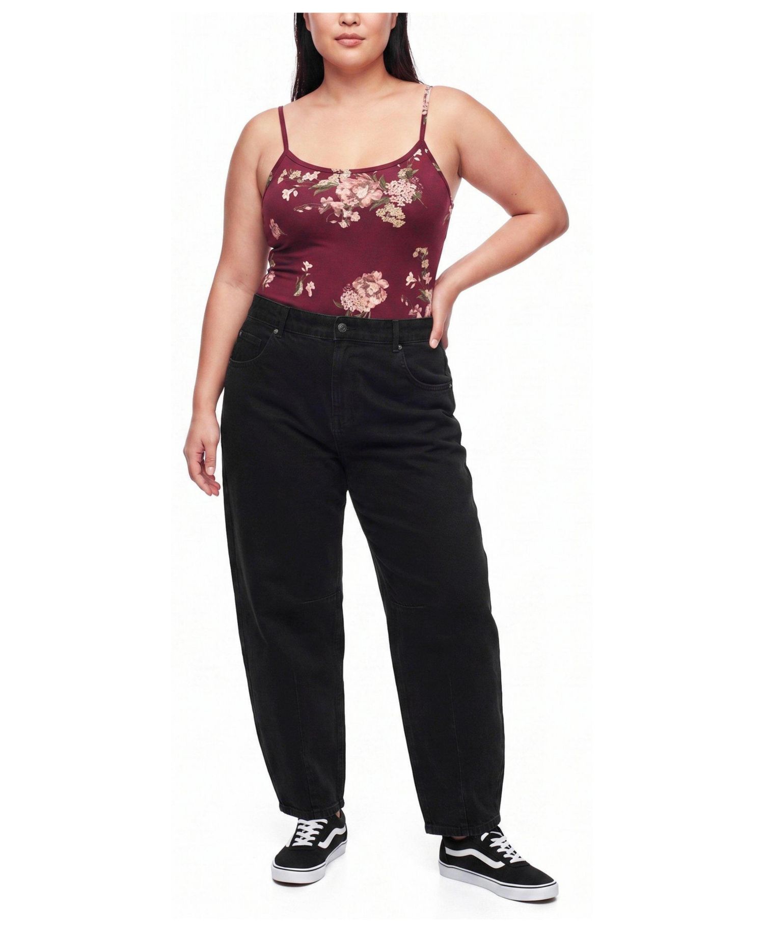 Plus Size Foxy Floral-Print Scoop Neck Camisole
