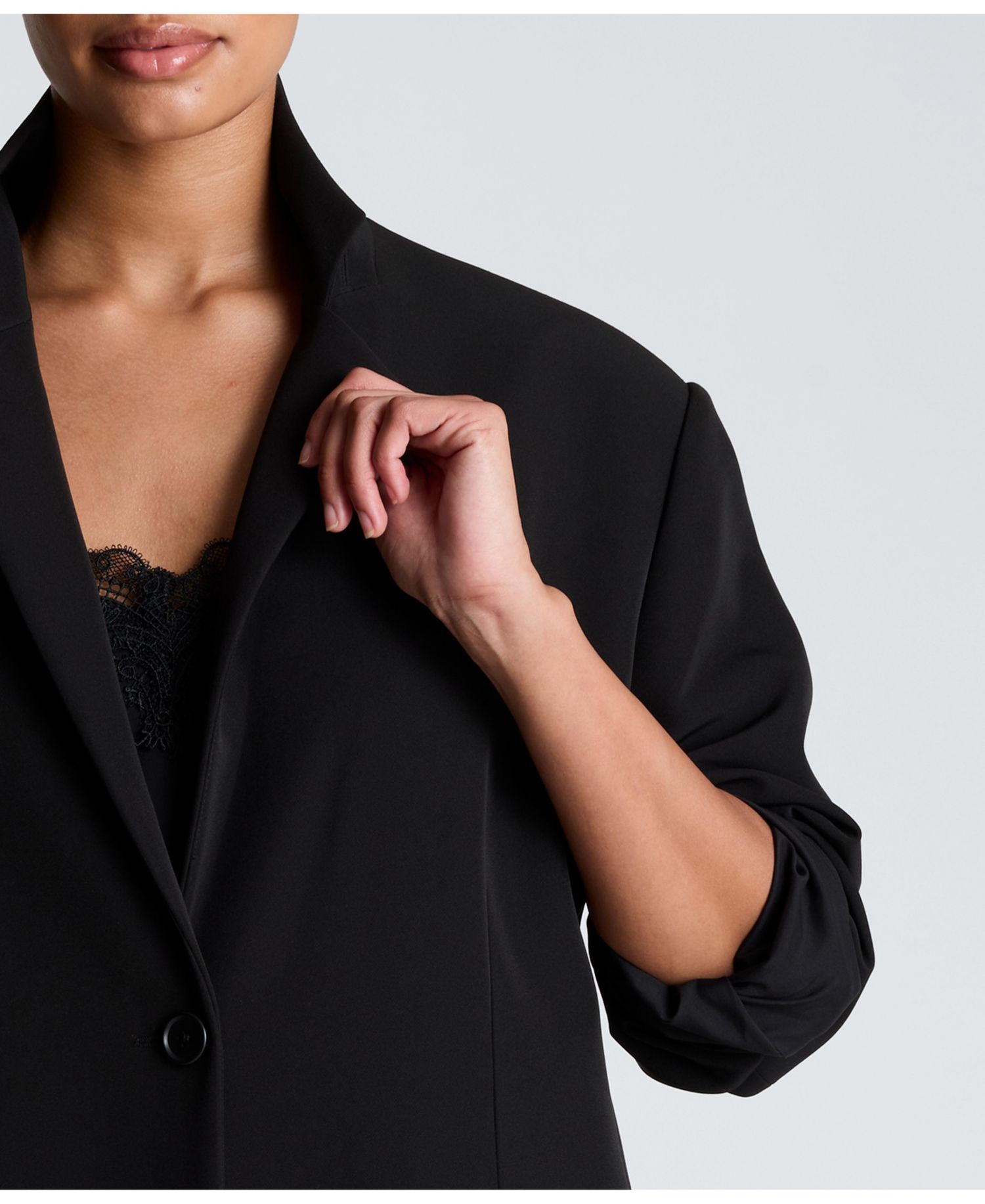Women's Luxe Stretch Twill Two-Button Boyfriend Blazer