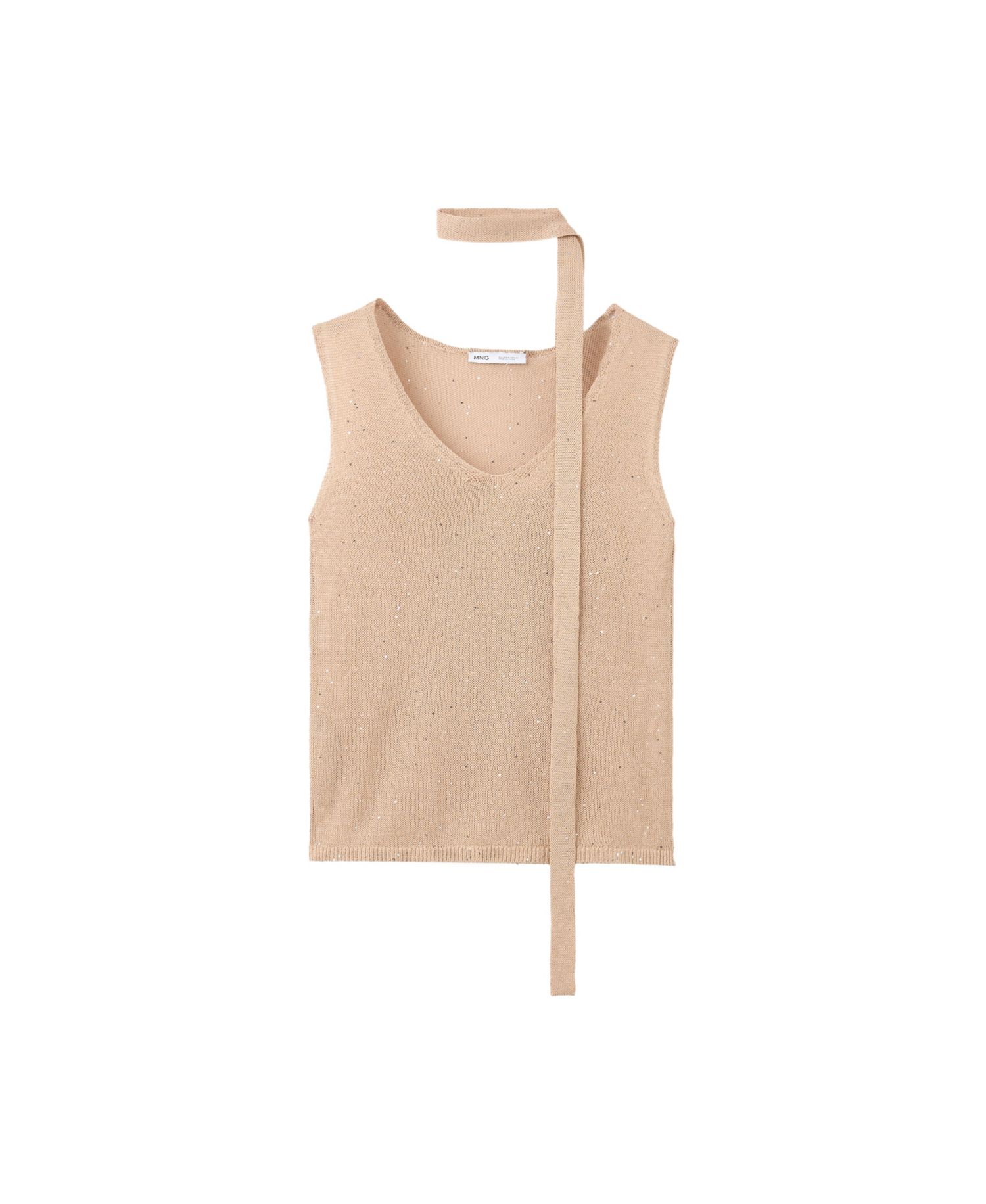 Women's Sequin Detail V-Neck Tank Top