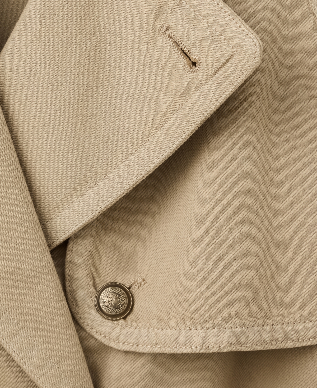 Mango Women's Fitted Removable-Belt Cropped Trench Coat