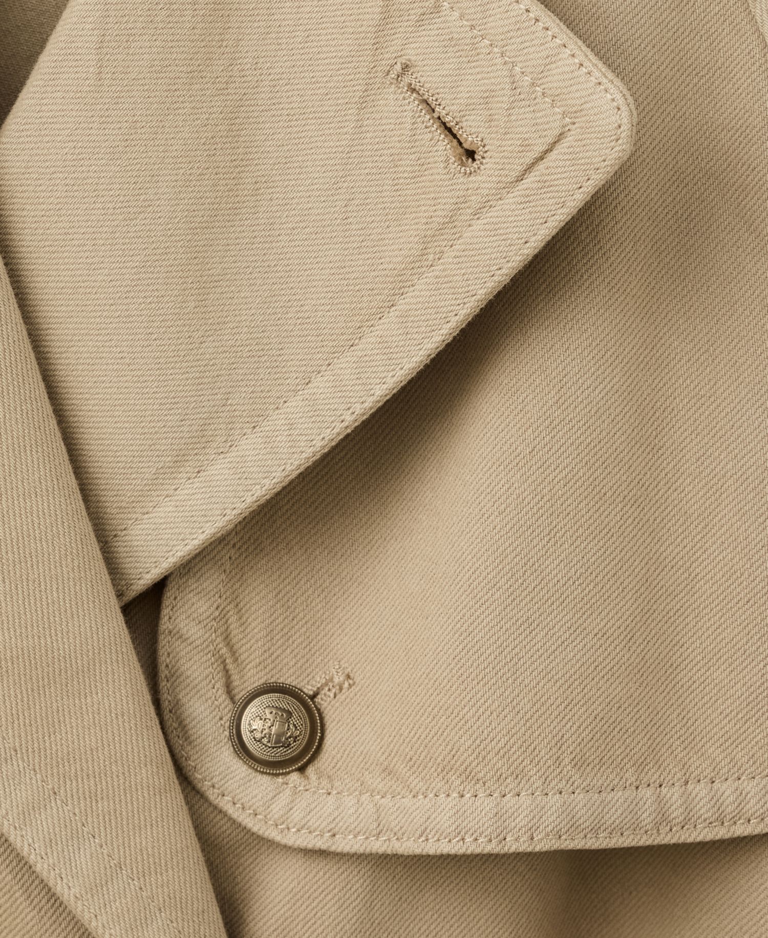 Women's Fitted Removable-Belt Cropped Trench Coat