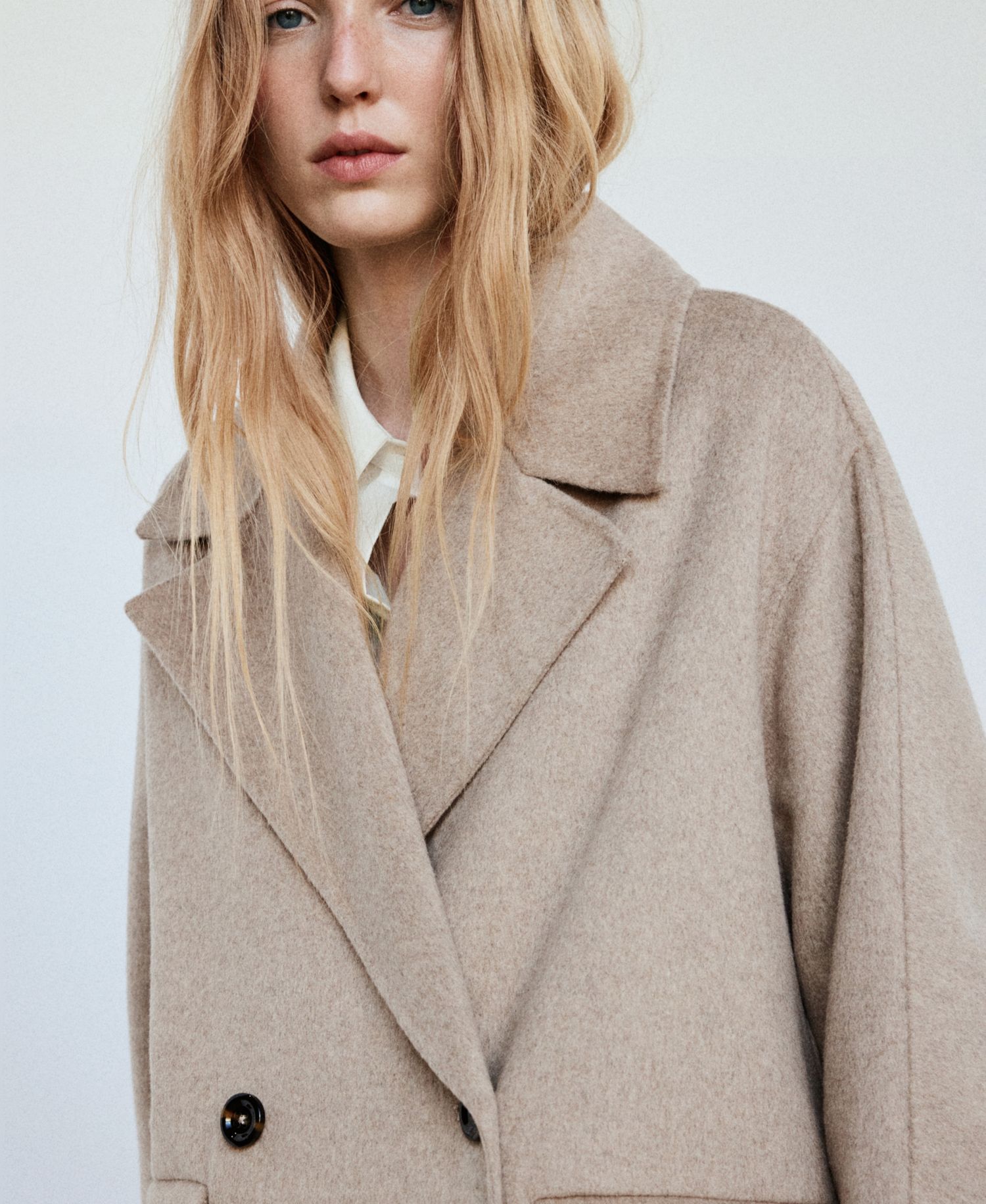 Women's Wool-Blend Double-Breasted Coat