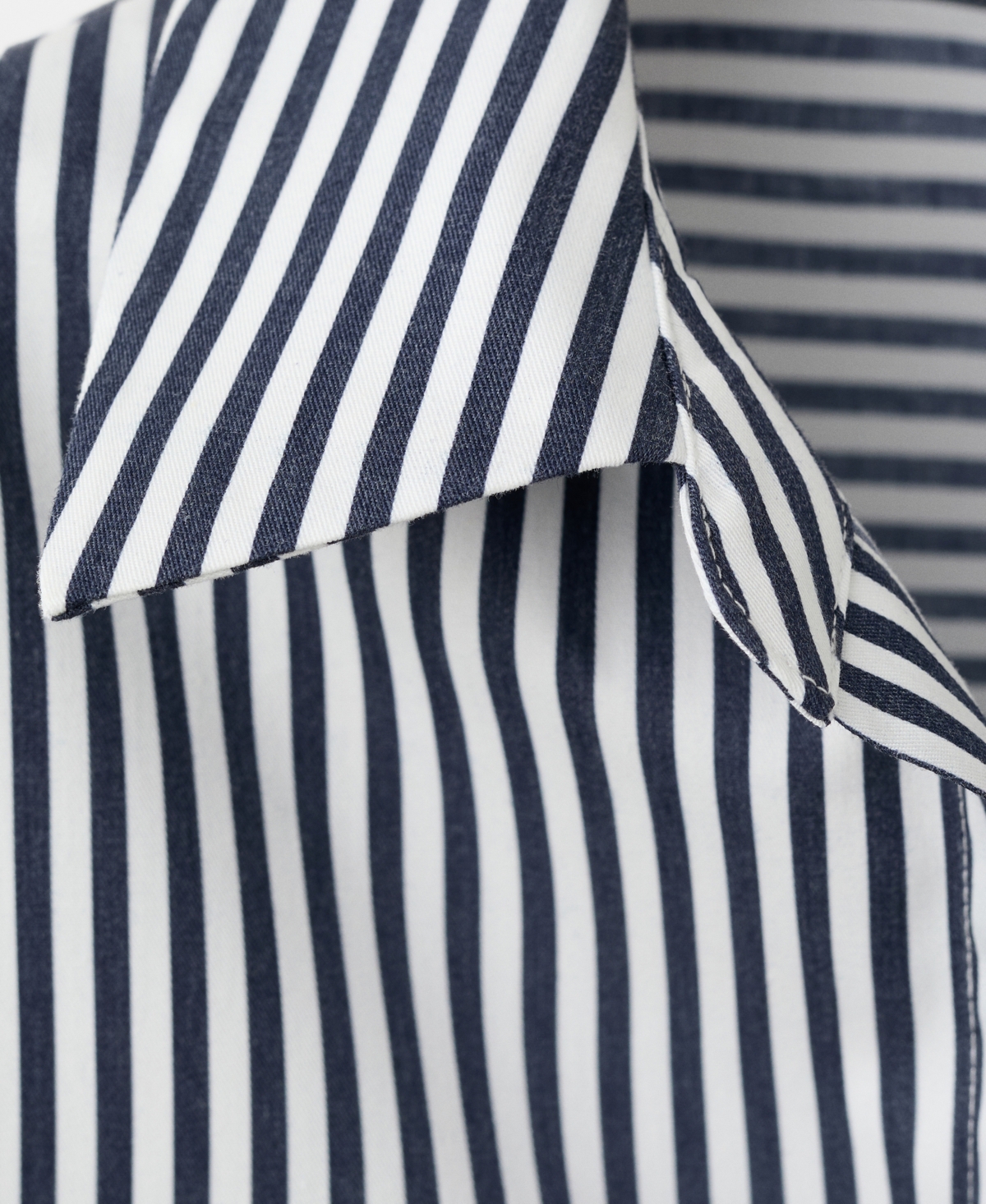 Mango Women's Striped Long-Sleeve Button-Down Shirt