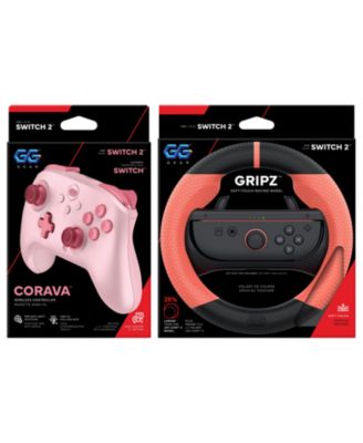 GRIPZ Wireless Hall-Effect Racing Wheel and Controller Bundle for Nintendo Switch 2