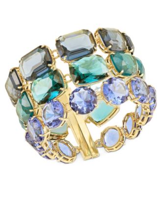 Stone Triple Row Flex Bracelet